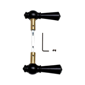 Østerbro Dørgreb - Sortlakeret Træ - uden rosetter og nøgleskilte (2 stk)