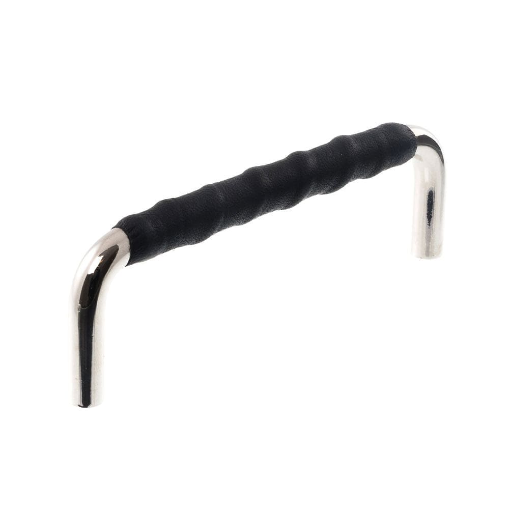 Royal Twist | Greb i Nikkel med Sort Læder L 103 mm (C/C 96 mm) Et Al FINICC
