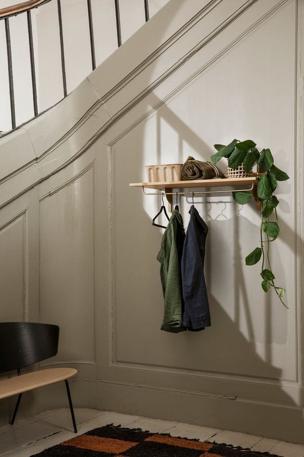 Sector Rack Shelf - Oak/Brass ferm LIVING FL-1104265321 FINICC