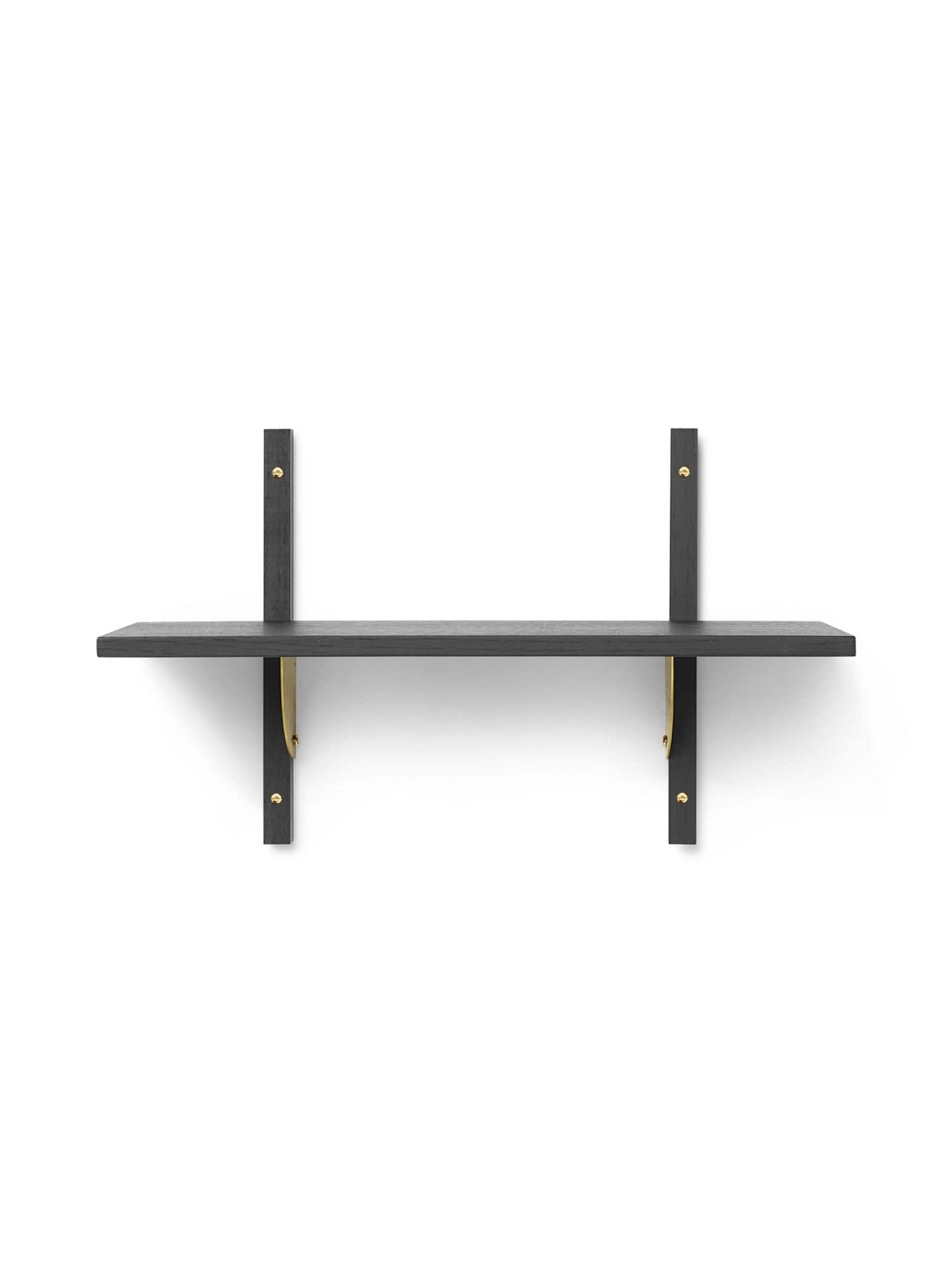 Sector Shelf Single/Narrow - Black Ash/Brass ferm LIVING FL-1103532860 FINICC