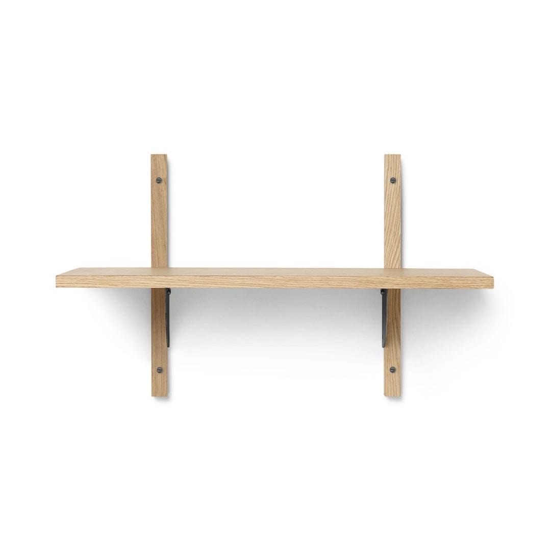 Sector Shelf Single/Narrow - Oak/Black Brass ferm LIVING FL-1103522859 FINICC