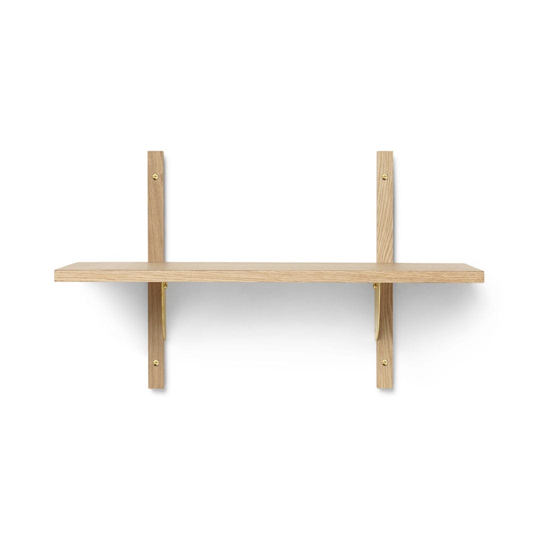 Sector Shelf Single/Narrow - Oak/Brass ferm LIVING FL-1103512852 FINICC