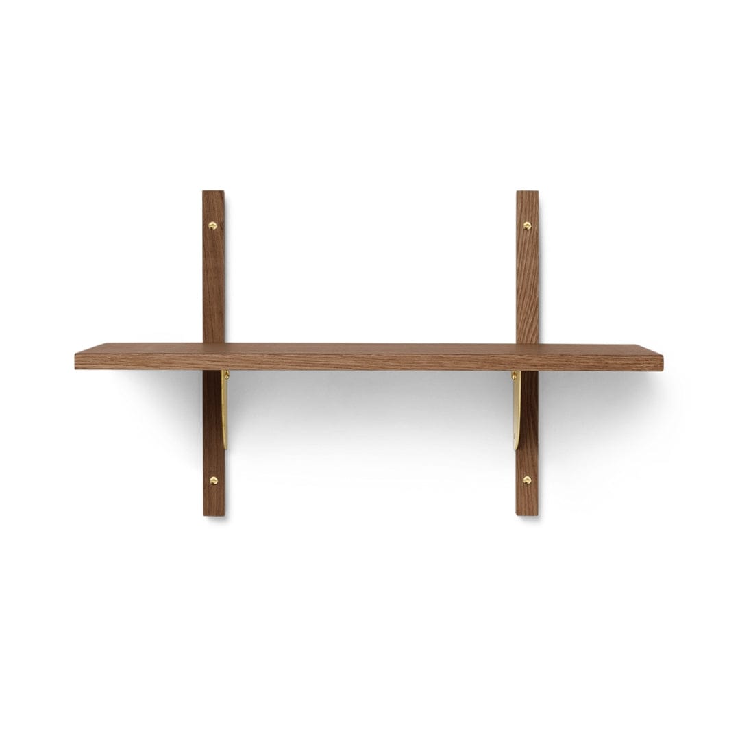 Sector Shelf Single/Narrow - Smoked Oak/Brass ferm LIVING FL-1104269292 FINICC