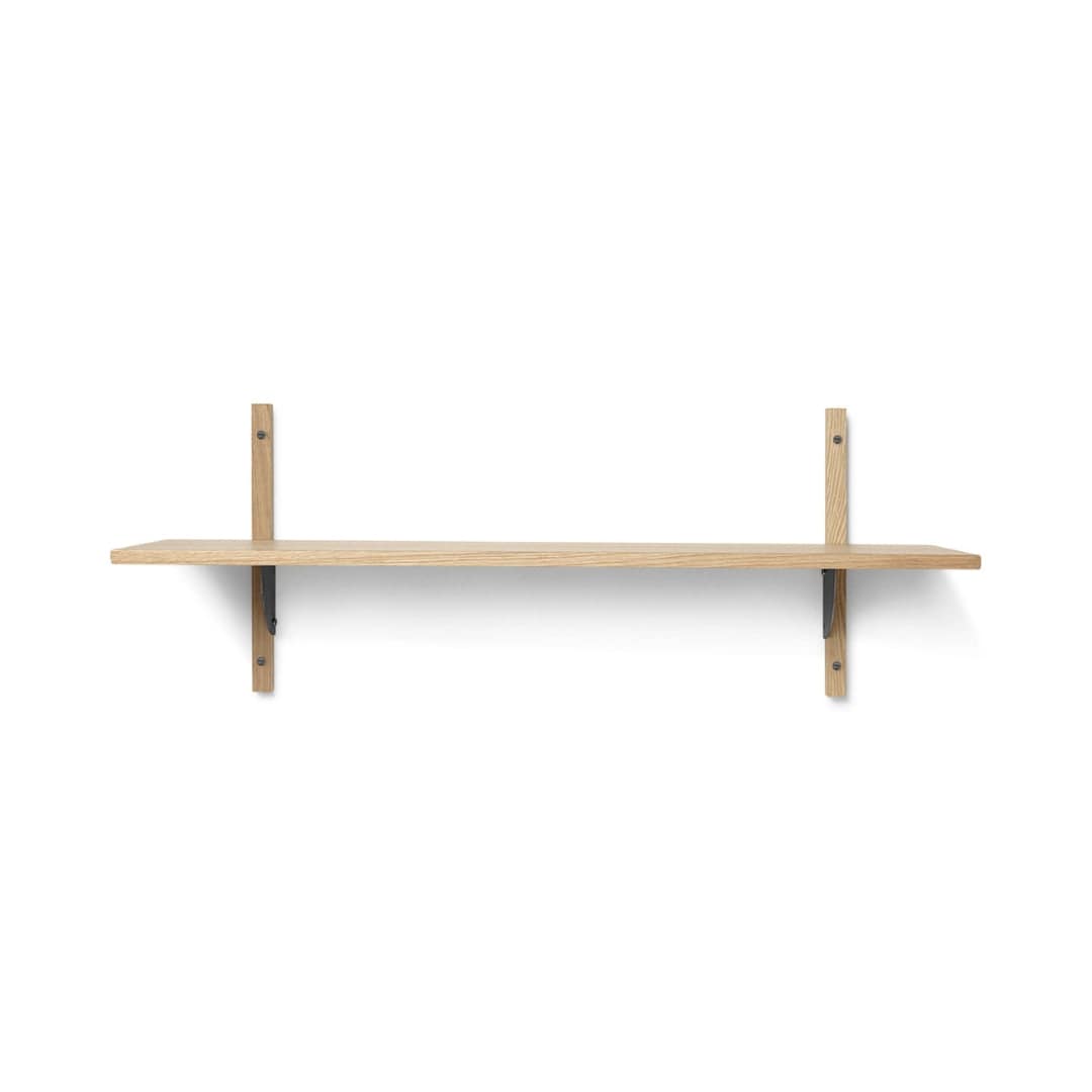 Sector Shelf Single/Wide - Oak/Black Brass ferm LIVING FL-1103442859 FINICC