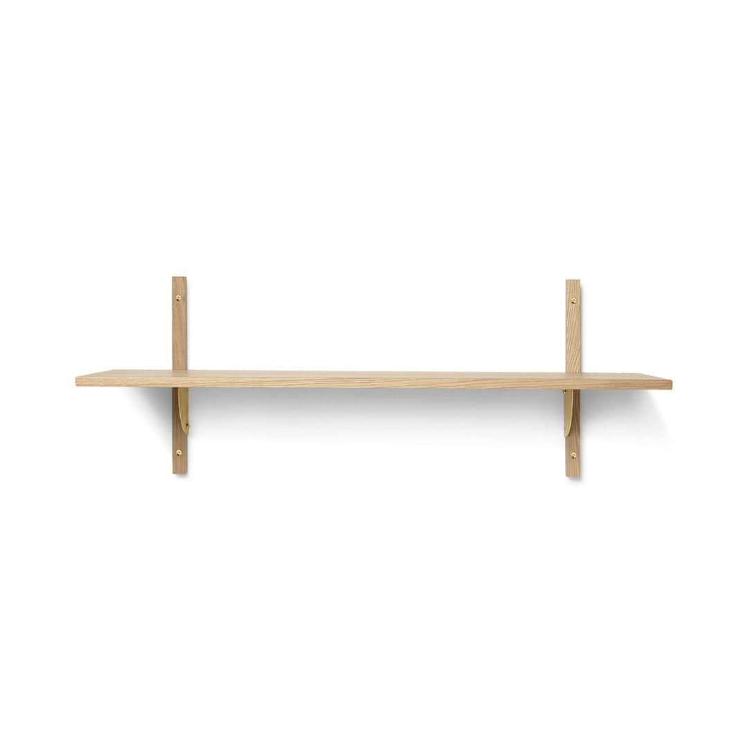 Sector Shelf Single/Wide - Oak/Brass ferm LIVING FL-1103432852 FINICC
