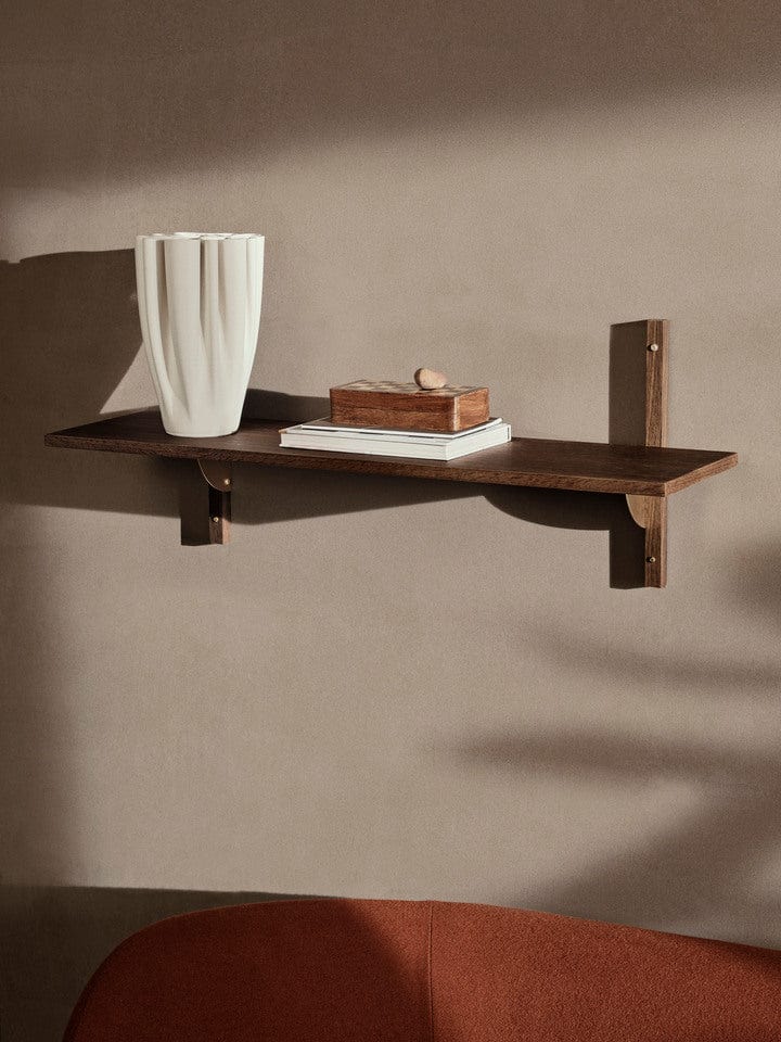 Sector Shelf Single/Wide - Smoked Oak/Brass ferm LIVING FL-1104269290 FINICC