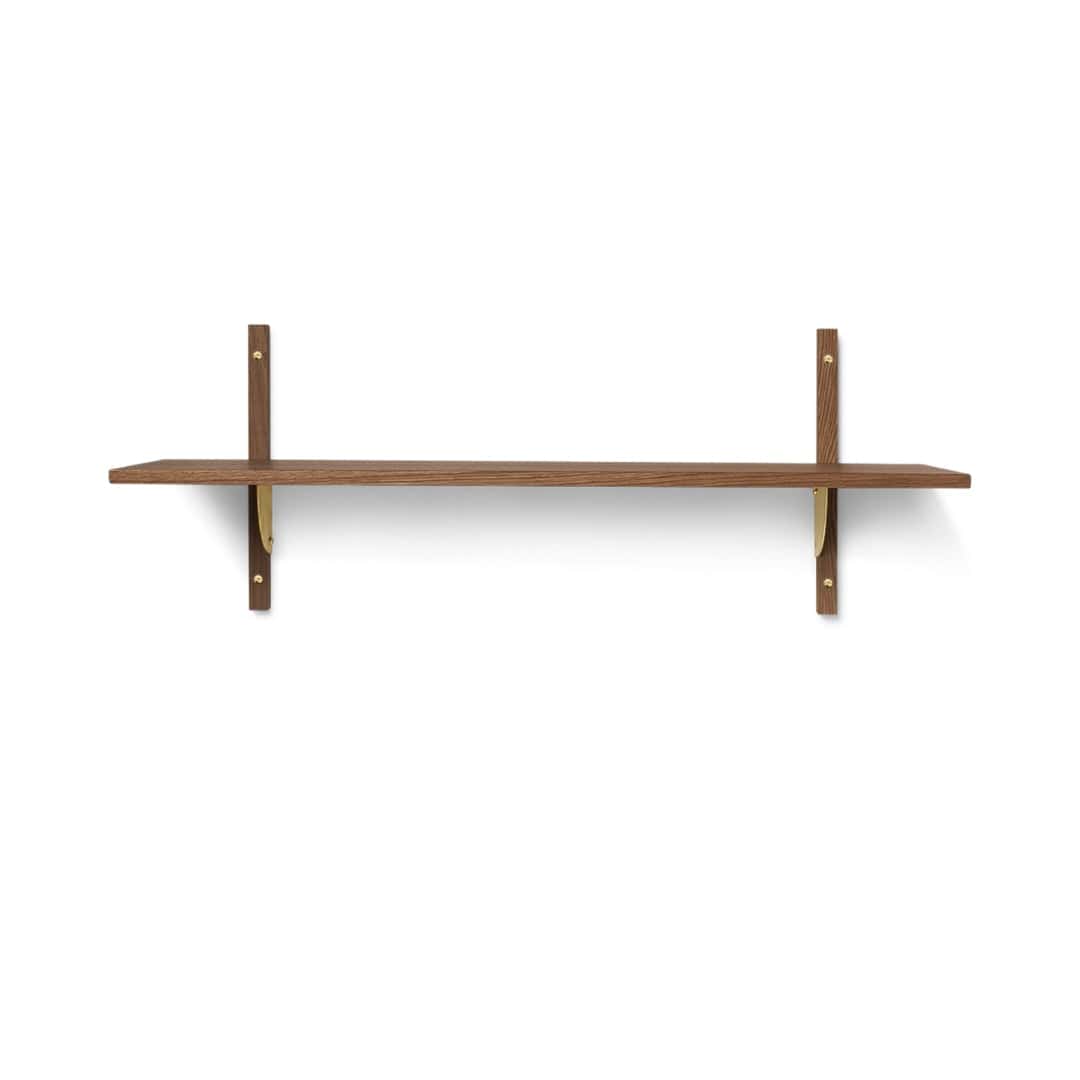 Sector Shelf Single/Wide - Smoked Oak/Brass ferm LIVING FL-1104269290 FINICC