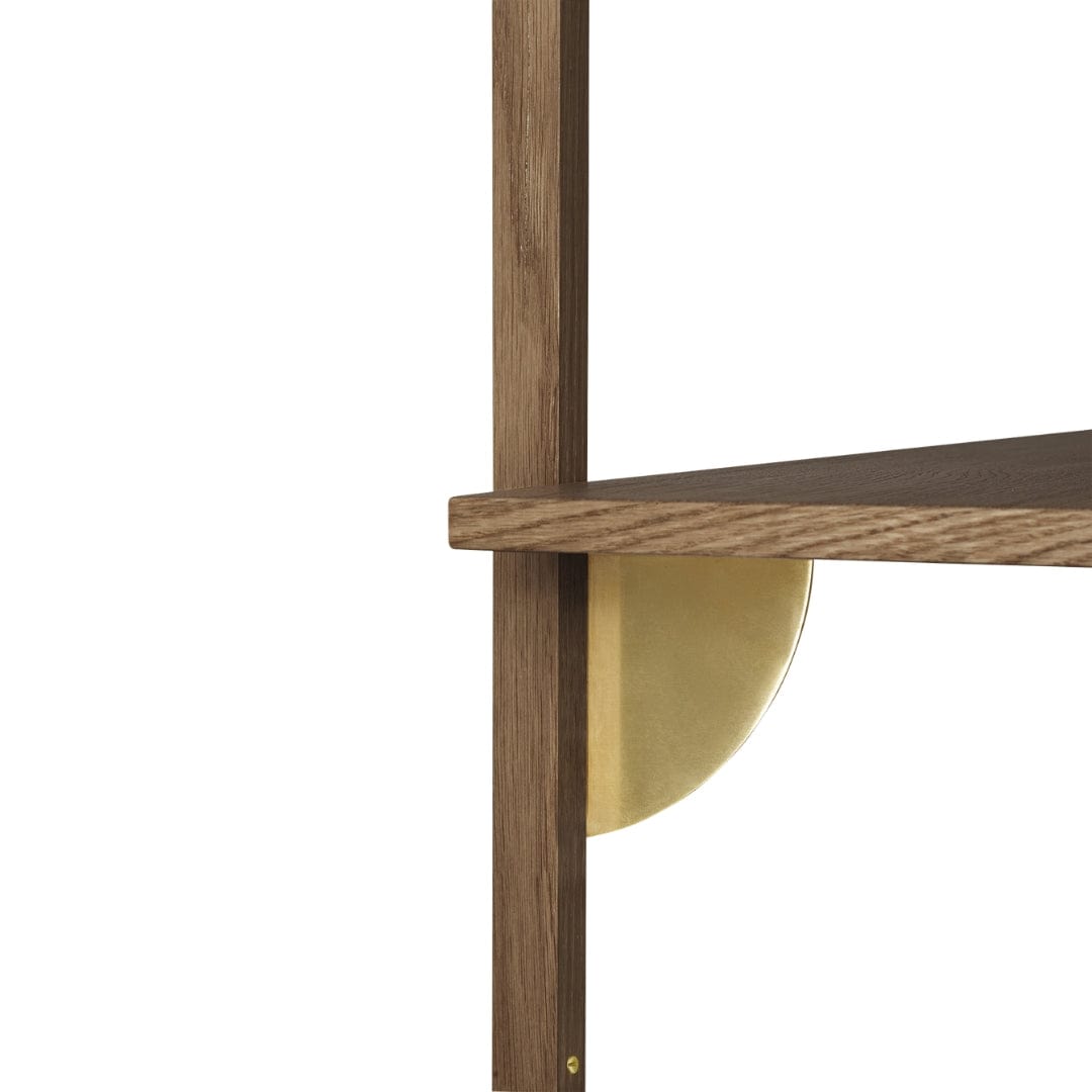 Sector Shelf Single/Wide - Smoked Oak/Brass ferm LIVING FL-1104269290 FINICC