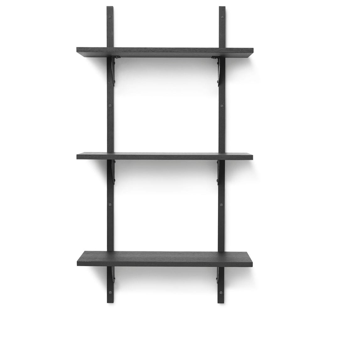 Sector Shelf Tripple/Narrow - Black Ash/Bl Brass ferm LIVING FL-1103402858 FINICC