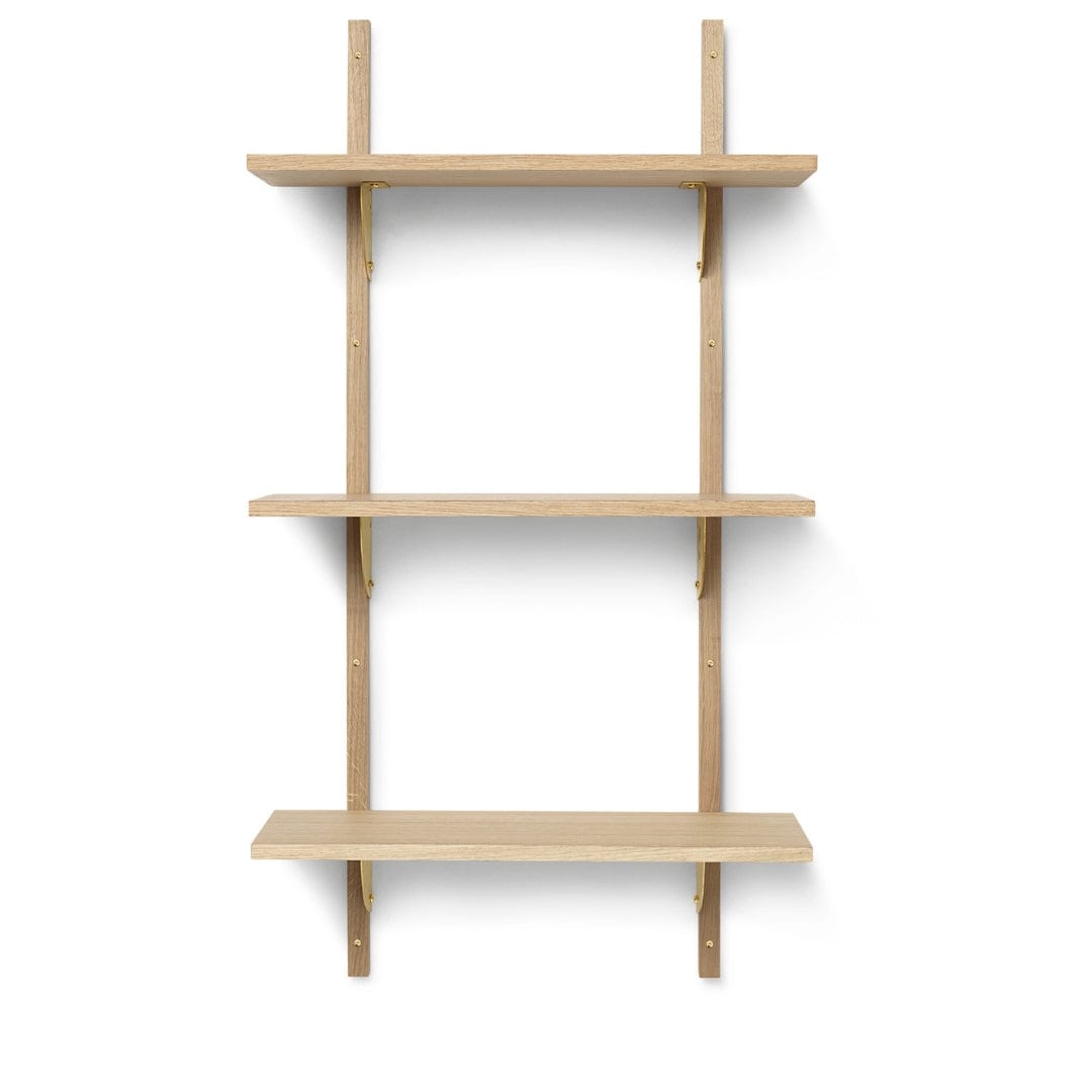 Sector Shelf Tripple/Narrow- Oak/Brass ferm LIVING FL-1103392852 FINICC