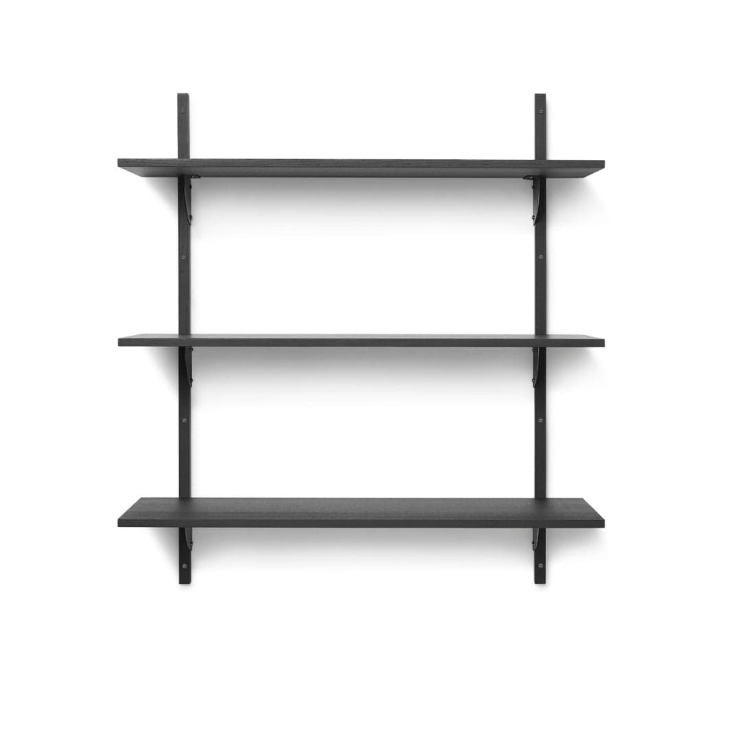 Sector Shelf Tripple/Wide - Black Ash/Black Brass ferm LIVING FL-1103502858 FINICC
