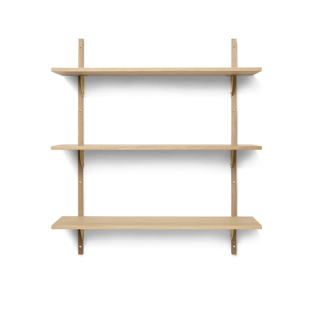 Sector Shelf Tripple/Wide - Oak/Brass ferm LIVING FL-1103472852 FINICC
