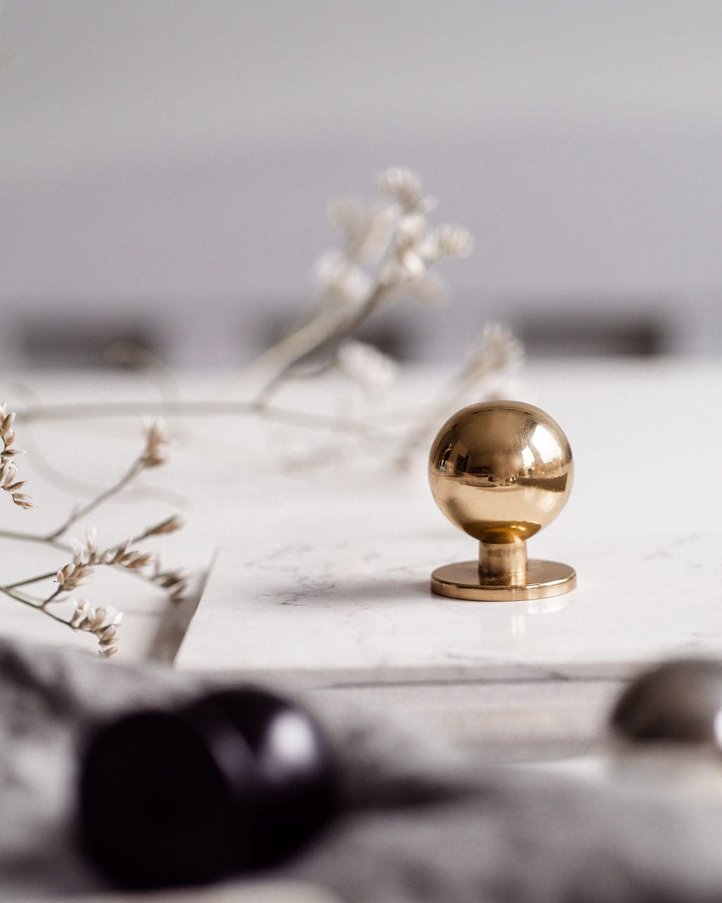 Solliden | Knop i Blank Messing uden Lak Et Al FINICC