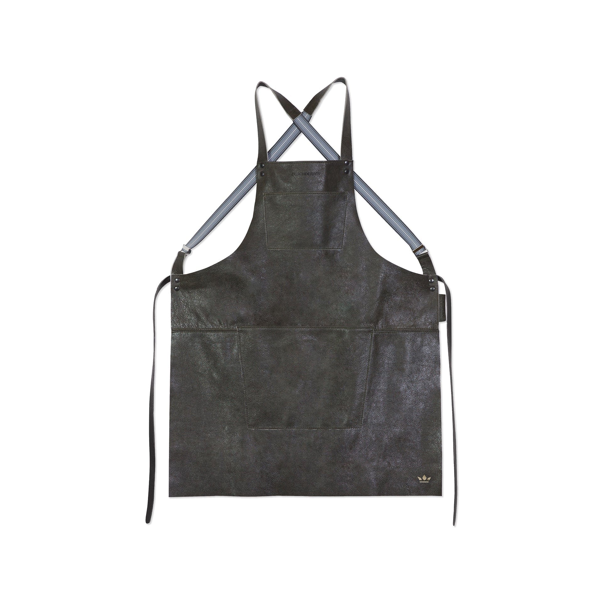 Suspender | Forklæde i Vintage Grey Full Grain læder Dutchdeluxes DD-DDLP-SSL-VG FINICC