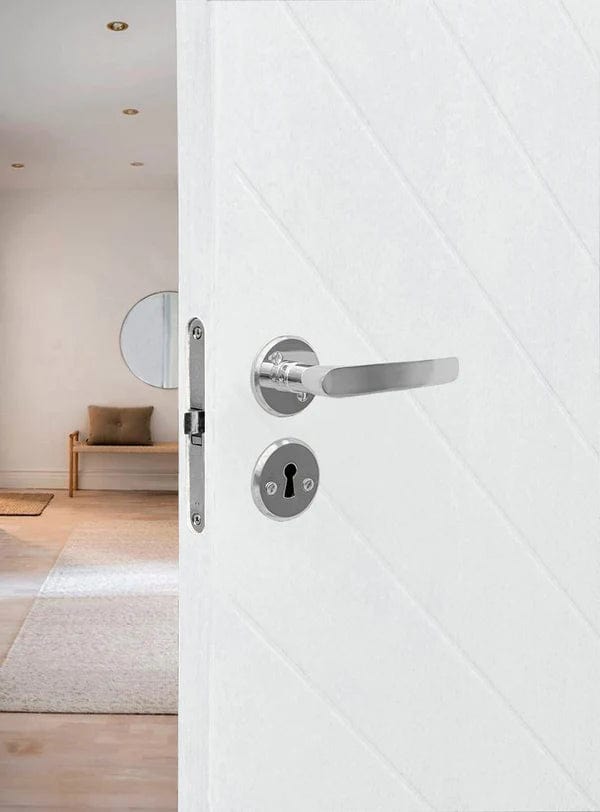 Tårbæk | Dørhåndtag i Blank Krom inkl nøgleskilte L 115 mm (C/C 30 mm) Sibes KC-200142 FINICC