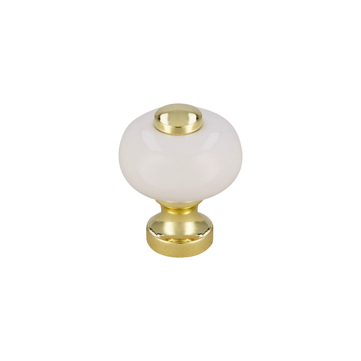 Tod | Knop i Hvid Porcelæn / Messing Ø 25 mm x D 29 mm SIRO FINICC