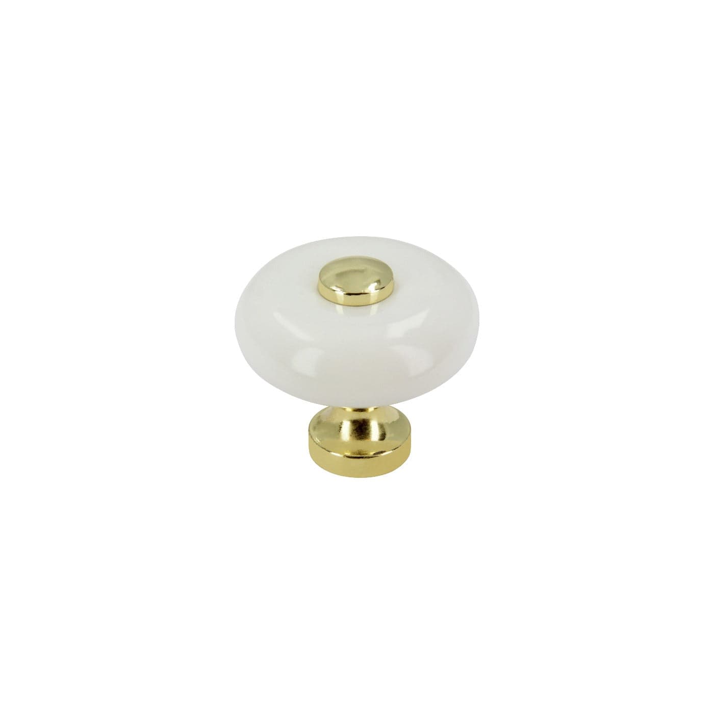 Tod | Knop i Hvid Porcelæn / Messing Ø 31 mm x D 29 mm SIRO FINICC