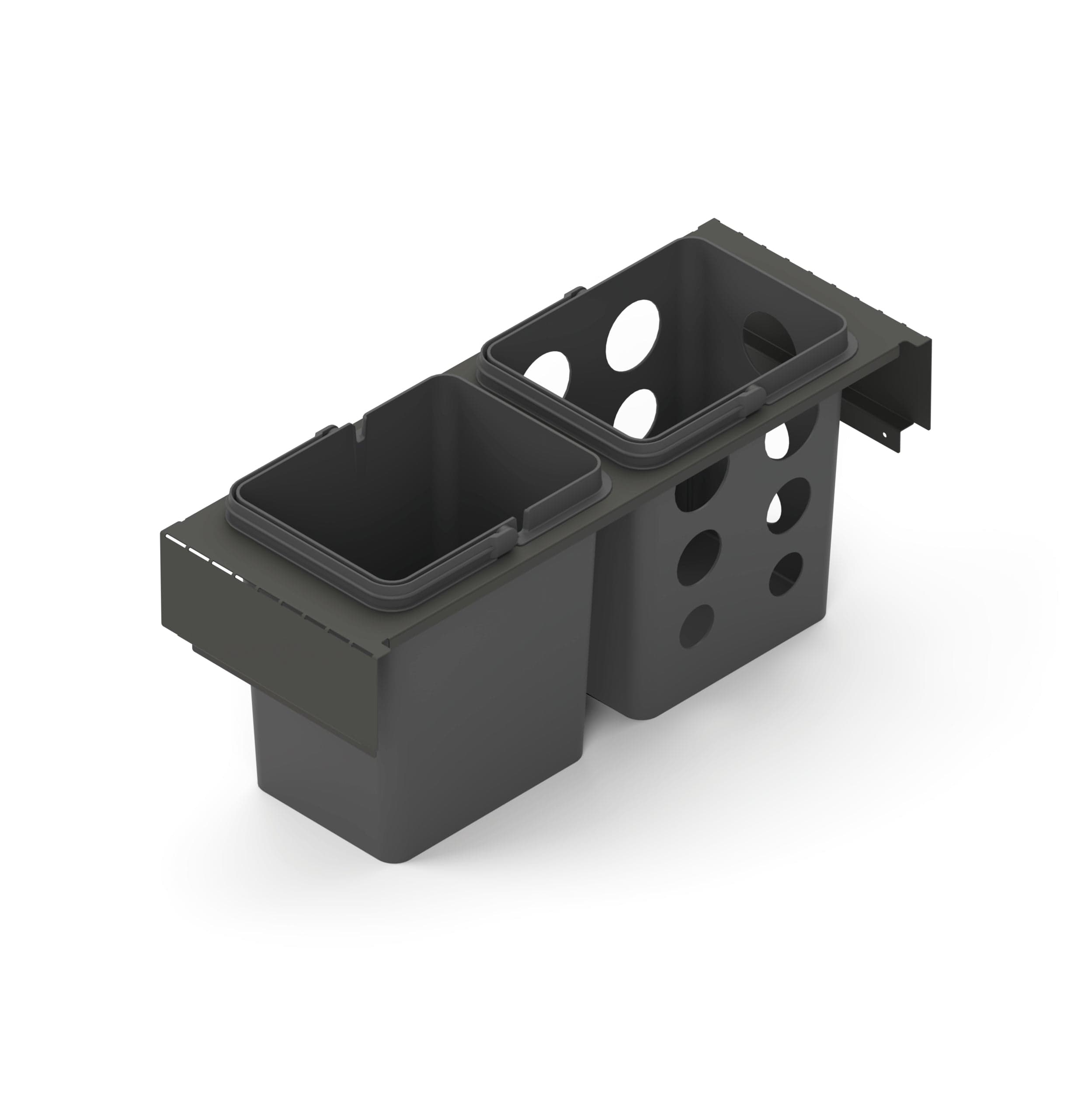Toledo 60x35 | Affaldssystem til 60 cm skuffe inkl. 2x7 liters spande (systemdybde 35 cm) Theofils TF-630020 FINICC