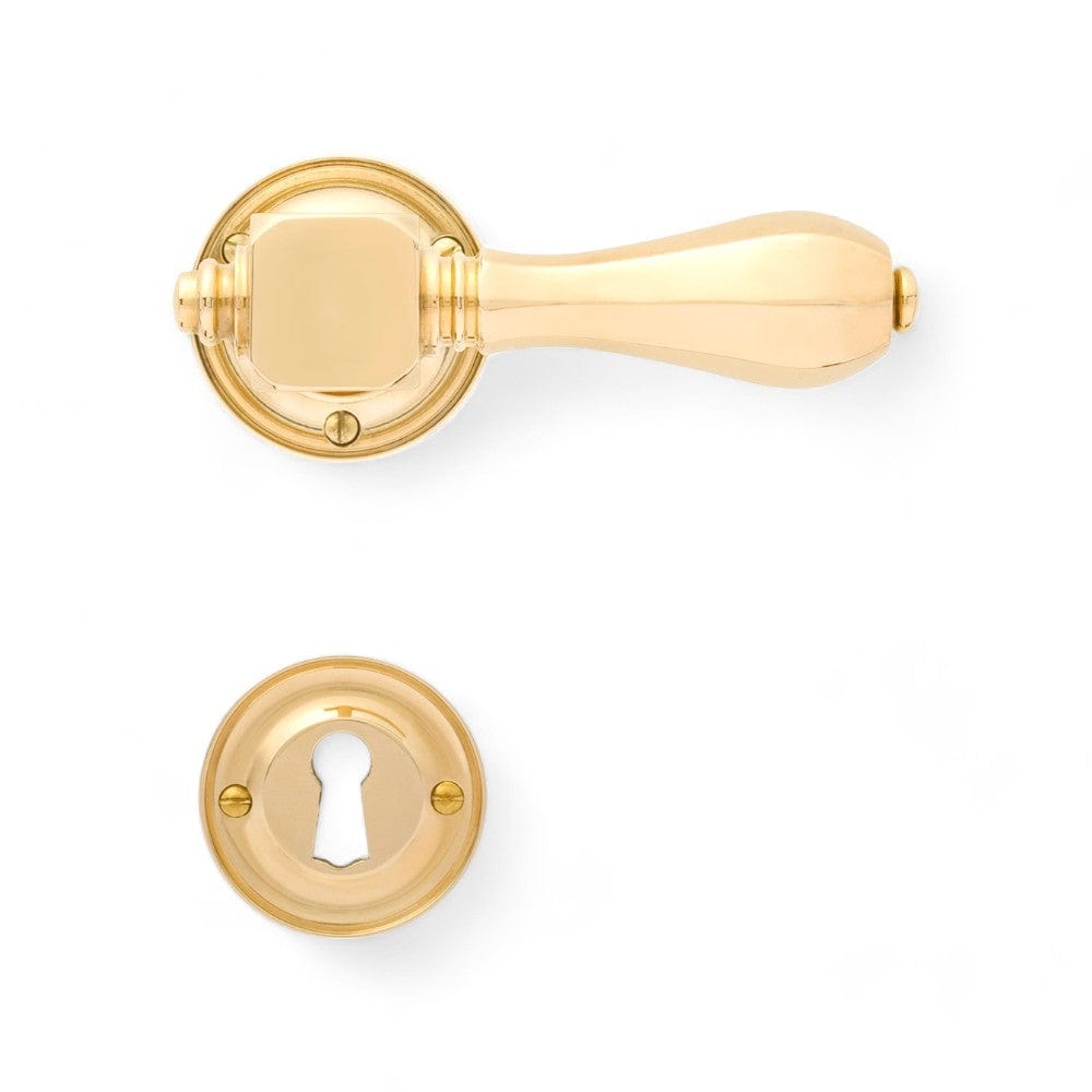 Trørød | Dørhåndtag i Blank Messing uden Lak Et Al FINICC