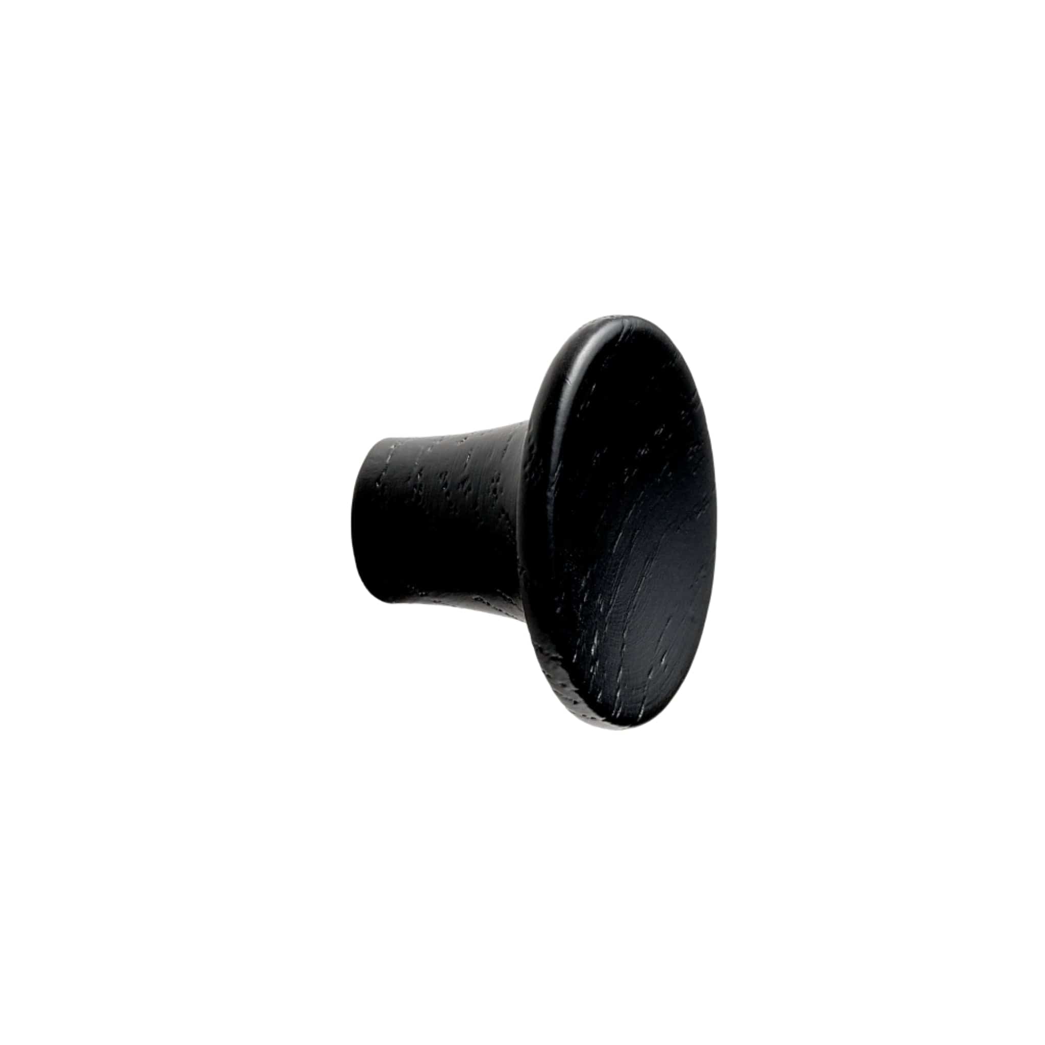 Tuba | Møbelknop eller Knage i Sortbejdset Træ Ø 28 mm x D 19 mm Vonsild FINICC