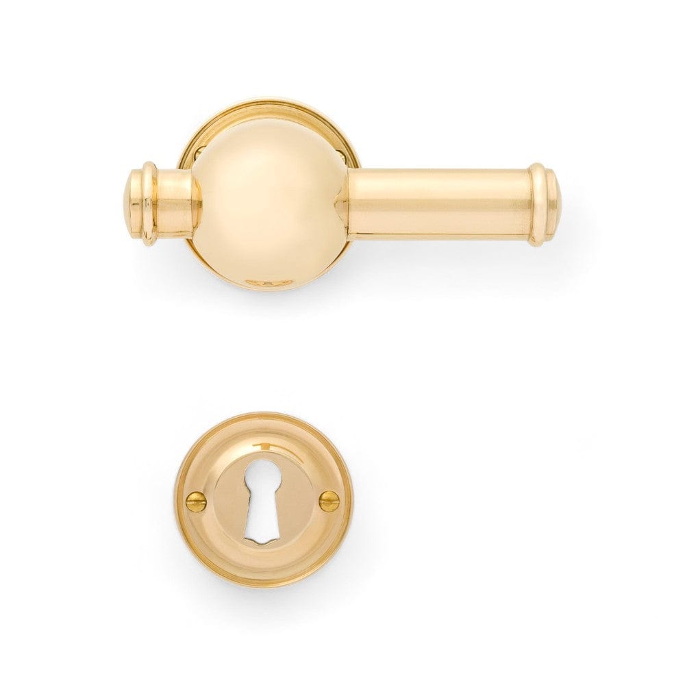 Usserød 123 | Dørhåndtag i Blank Messing uden Lak Et Al FINICC