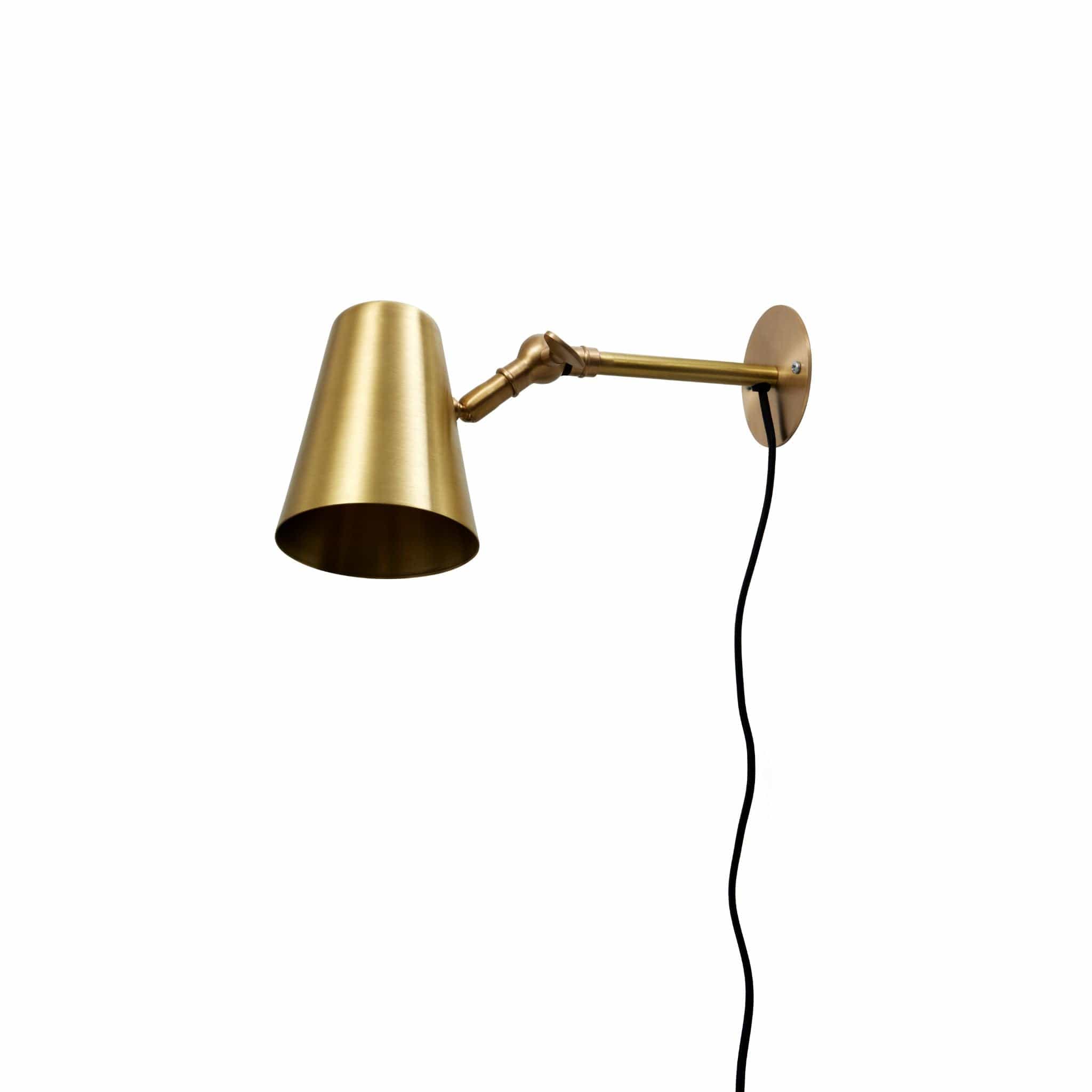 Vala Flex | Væglampe i Børstet Messing Uden lak Ø 11 cm x D 30 cm H. Skjalm P. FINICC