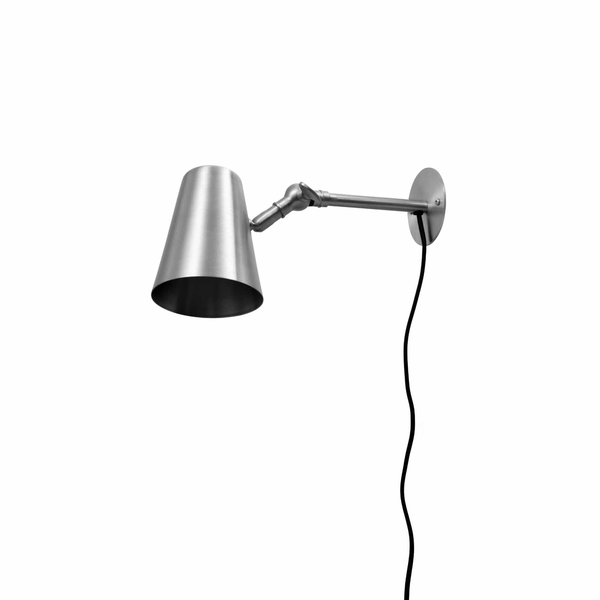 Vala Flex | Væglampe i Børstet Rustfrit Stål Ø 11 cm x D 30 cm H. Skjalm P. FINICC