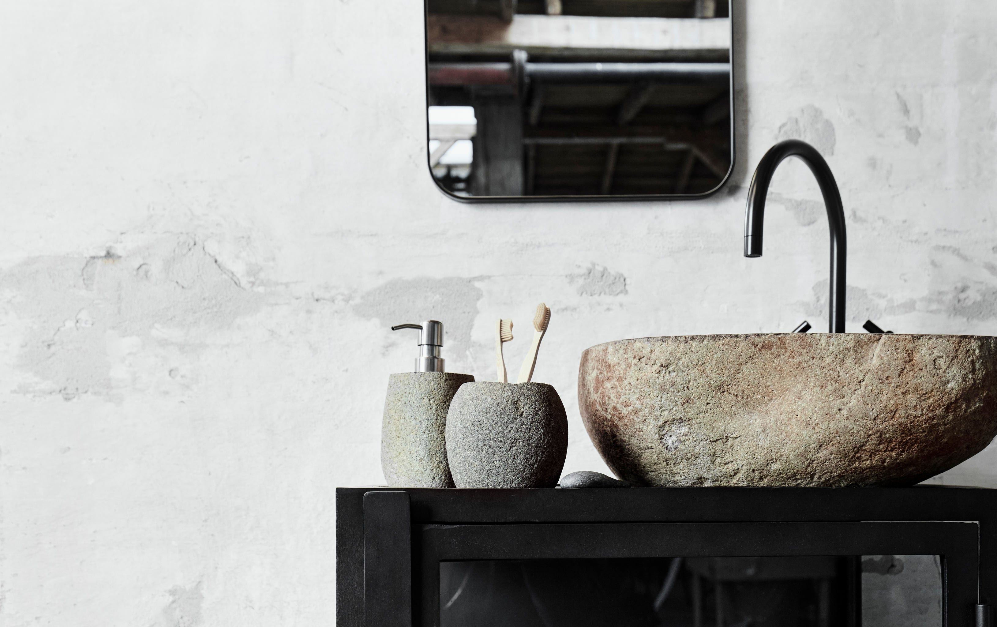 Valley | Tandbørsteholder i Grå Flodsten Muubs MU-9210002119 FINICC