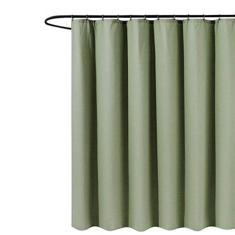 Waffle | Badeforhæng I Army Grøn L 180 cm x H 200 cm MOUD Home MH-211081 FINICC