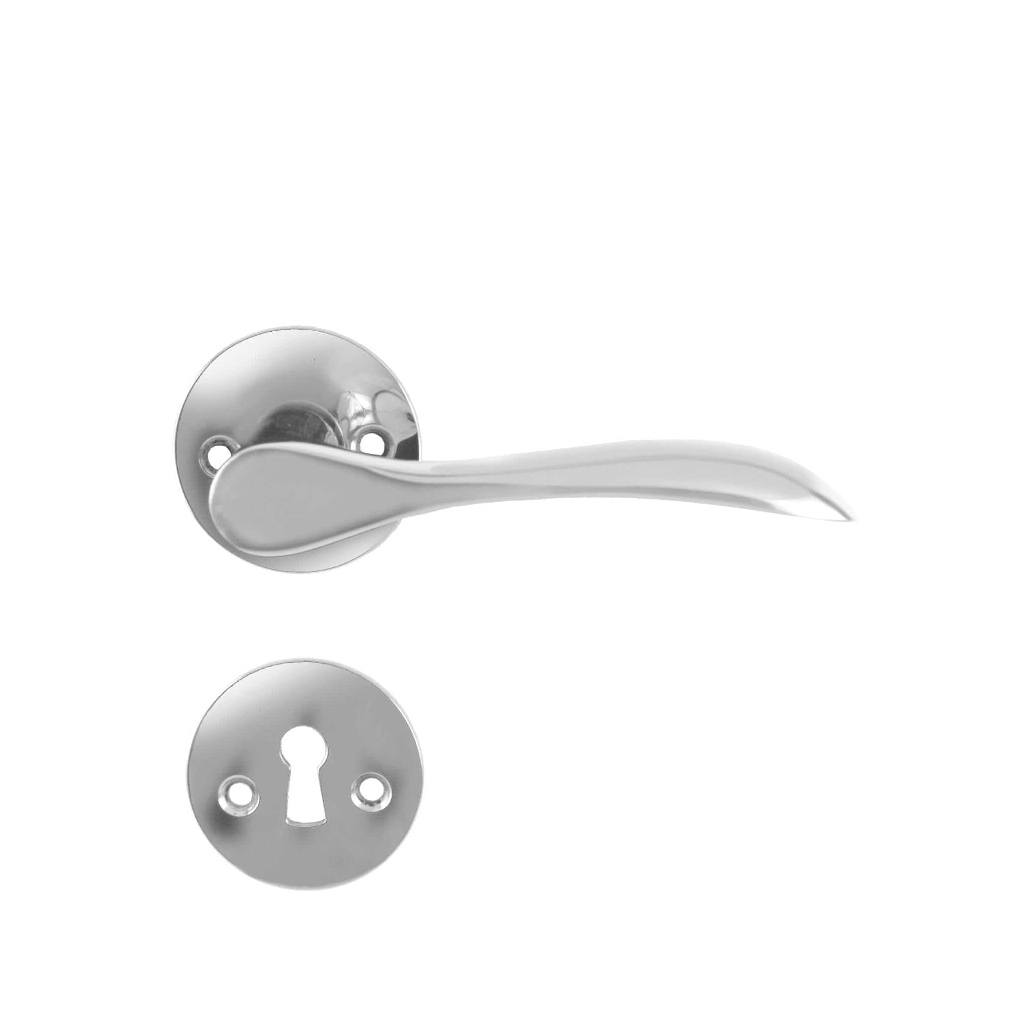 Bellevue | Dørhåndtag i Blank Krom inkl nøgleskilte L 110 mm (C/C 30 mm) Sibes KC-200125 FINICC