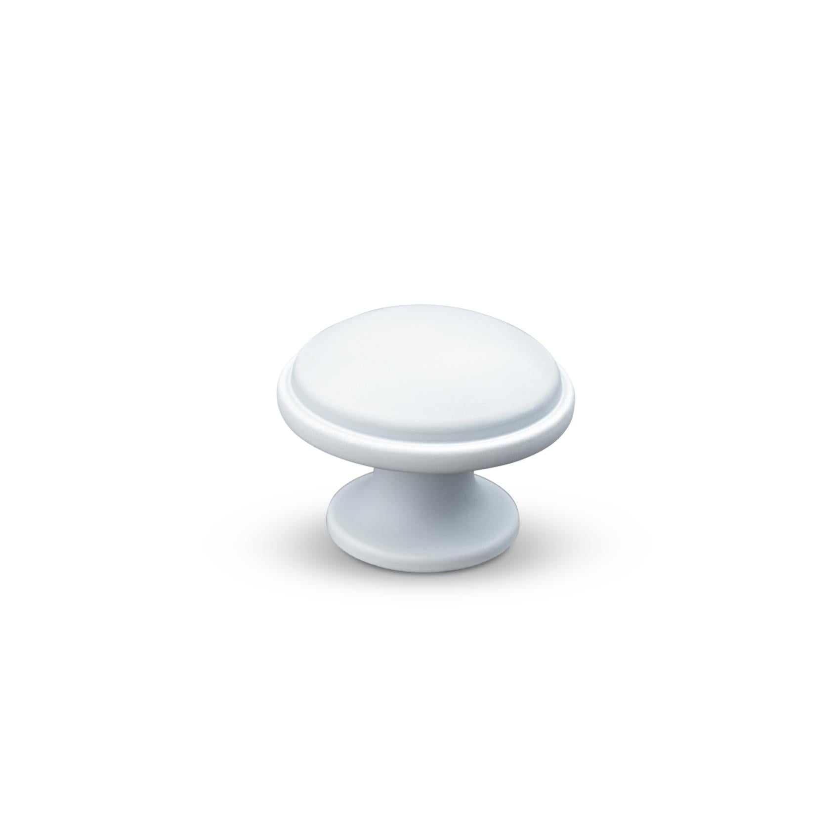 Cervia | Knop i Mat Hvid Ø 34 mm x D 26 mm Theofils FINICC
