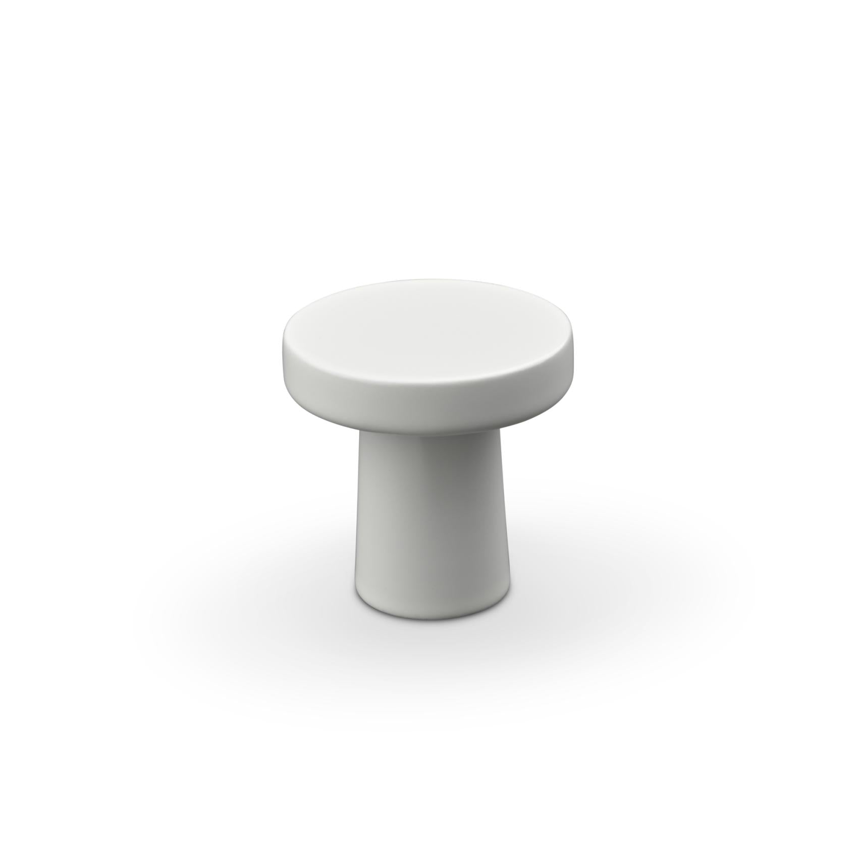 Garda | Knop i Mat Hvid Ø 25 mm x D 25 mm Theofils FINICC