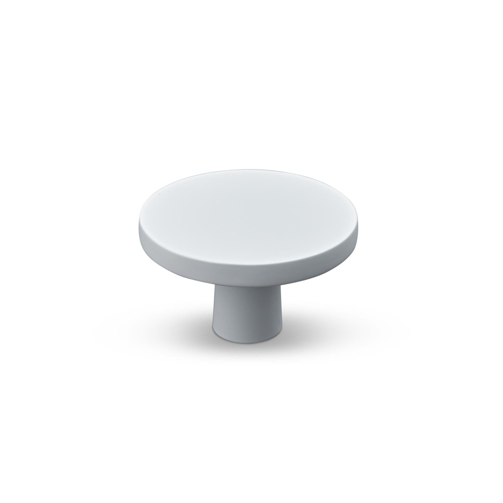 Garda | Knop i Mat Hvid Ø 42 mm x D 25 mm Theofils FINICC