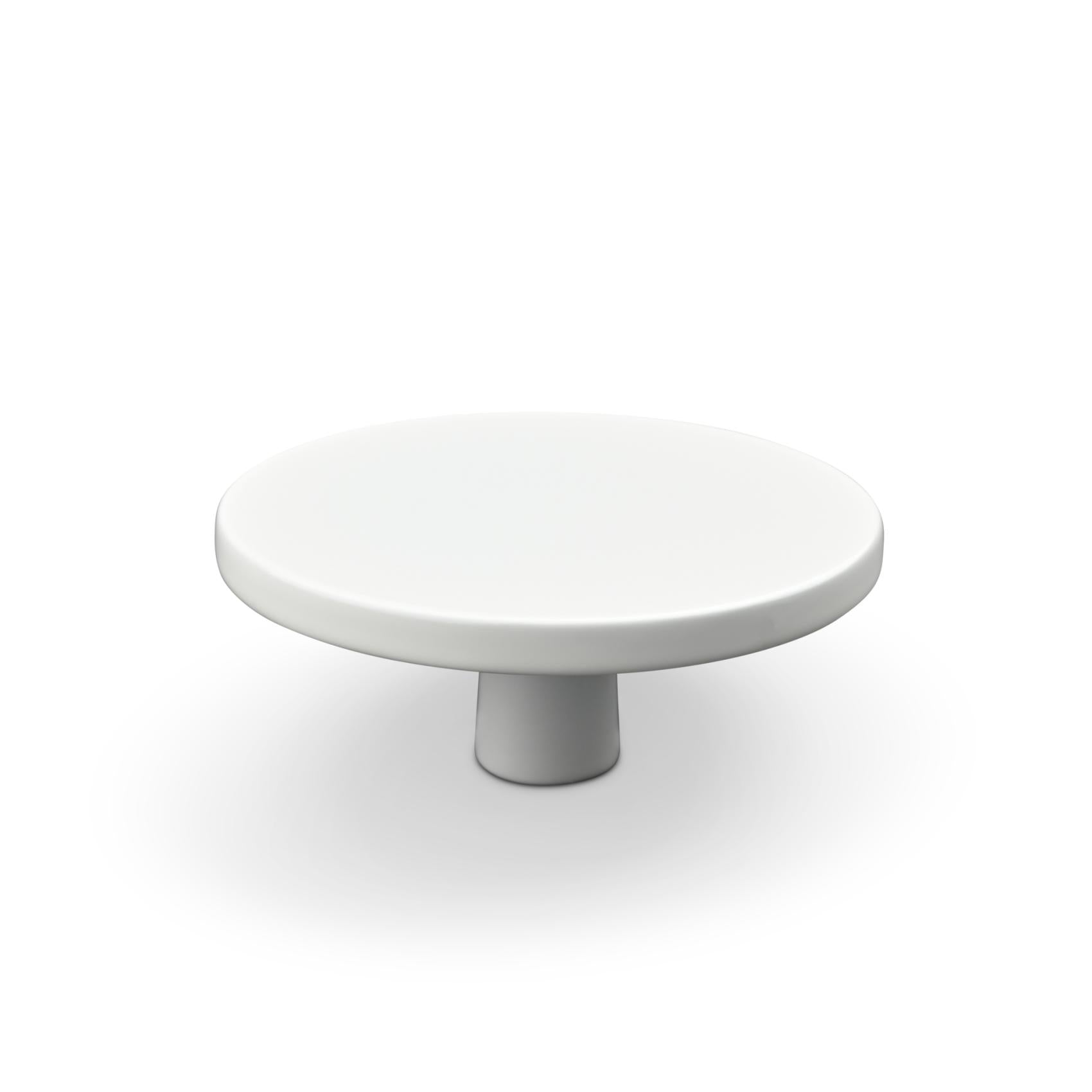Garda | Knop i Mat Hvid Ø 60 mm x D 25 mm Theofils FINICC