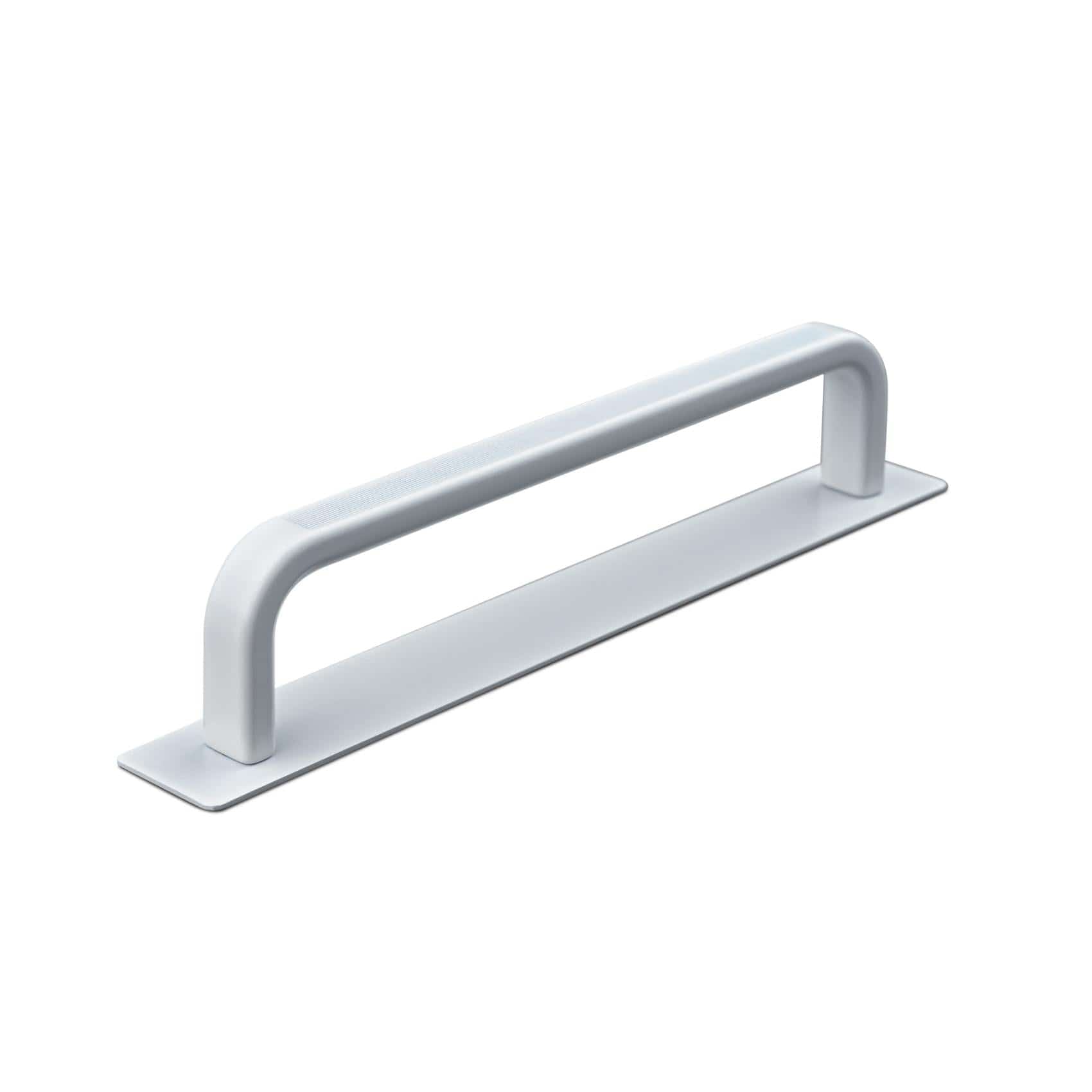 Gardone Stripe | Greb i Mat Hvid med bagplade L 134 mm (C/C 128 mm) Theofils FINICC