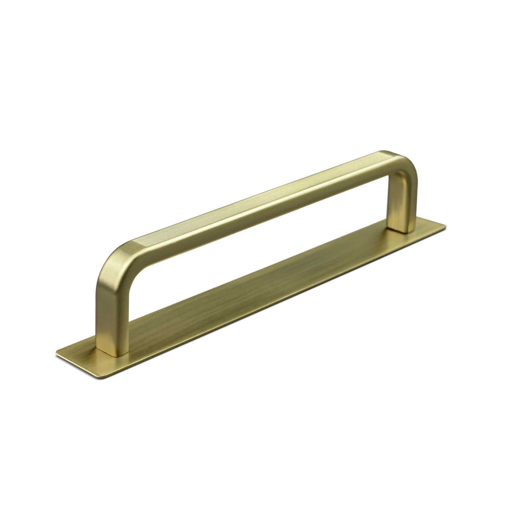 Gardone Stripe | Greb i Mat Messing med bagplade L 134 mm (C/C 128 mm) Theofils FINICC