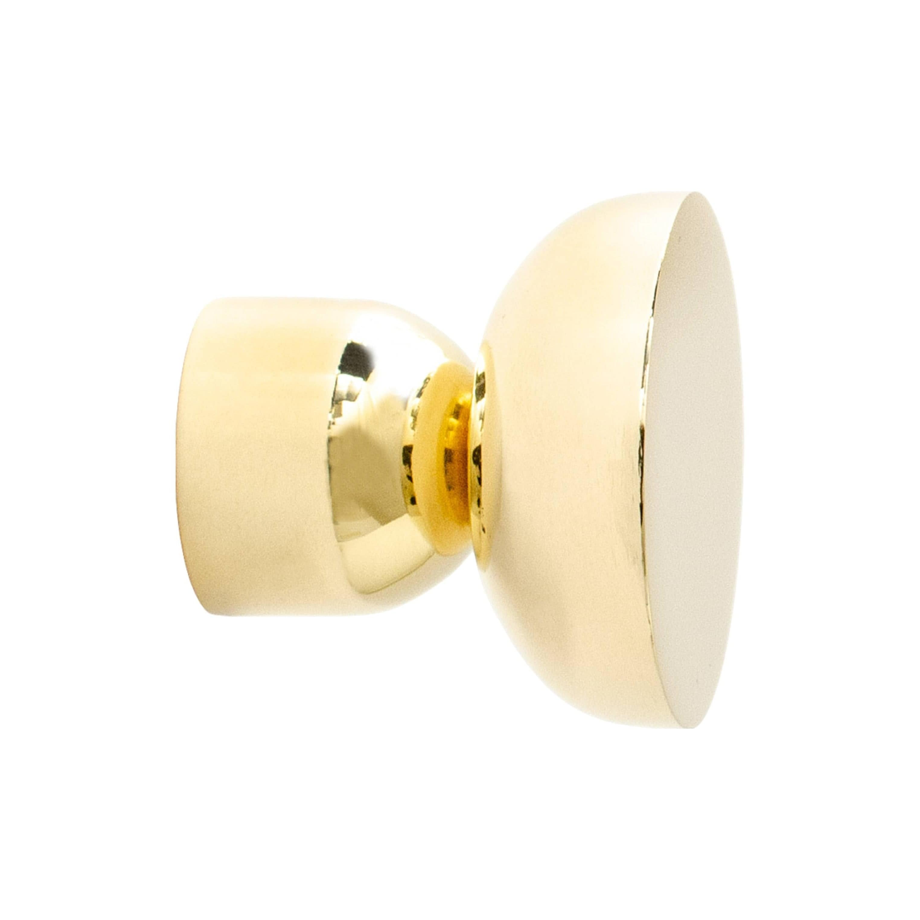 Kokeshi 3032 | Knop/Knage i Poleret Messing uden Lak Ø 30 mm x D 32 mm BB Sweden FINICC