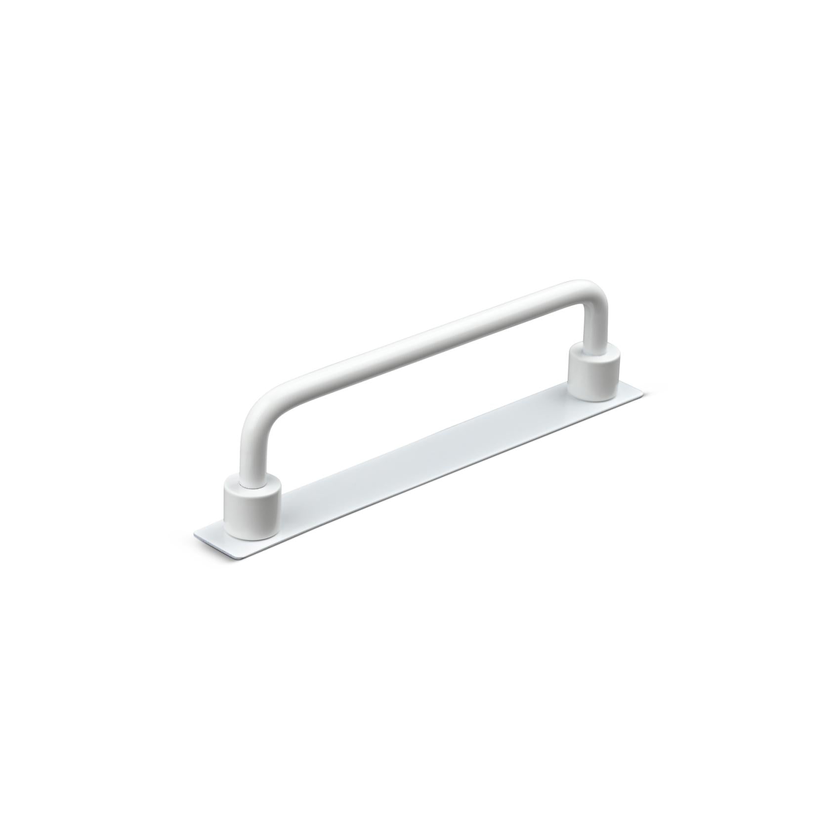 Limone | Greb i Mat Hvid med bagplade L 143 mm (C/C 128 mm) Theofils FINICC