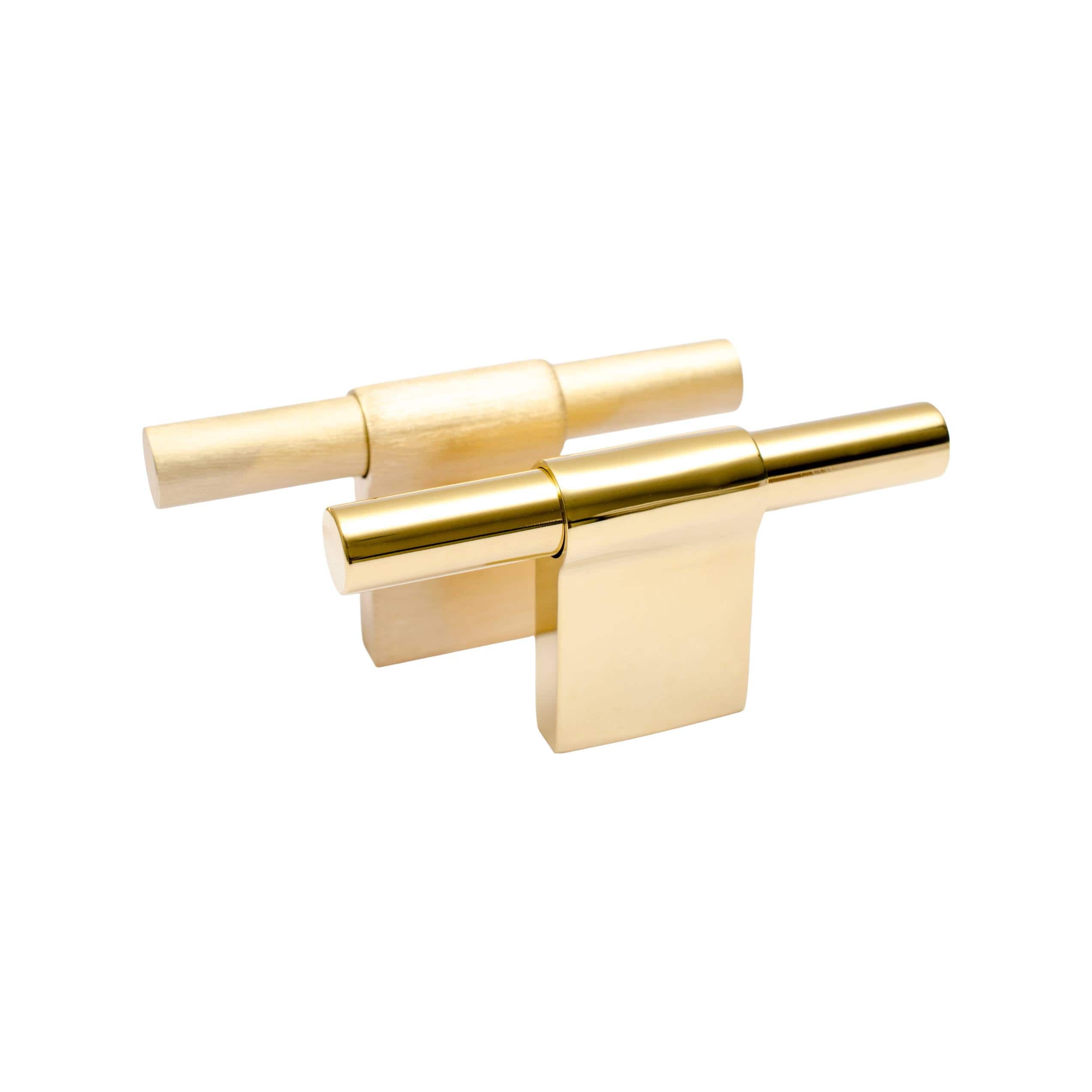 Line Slim T-Bar | Greb/Knop i Poleret Messing uden Lak L 60 mm (C/C 12 mm) BB Sweden BB-KN28M FINICC