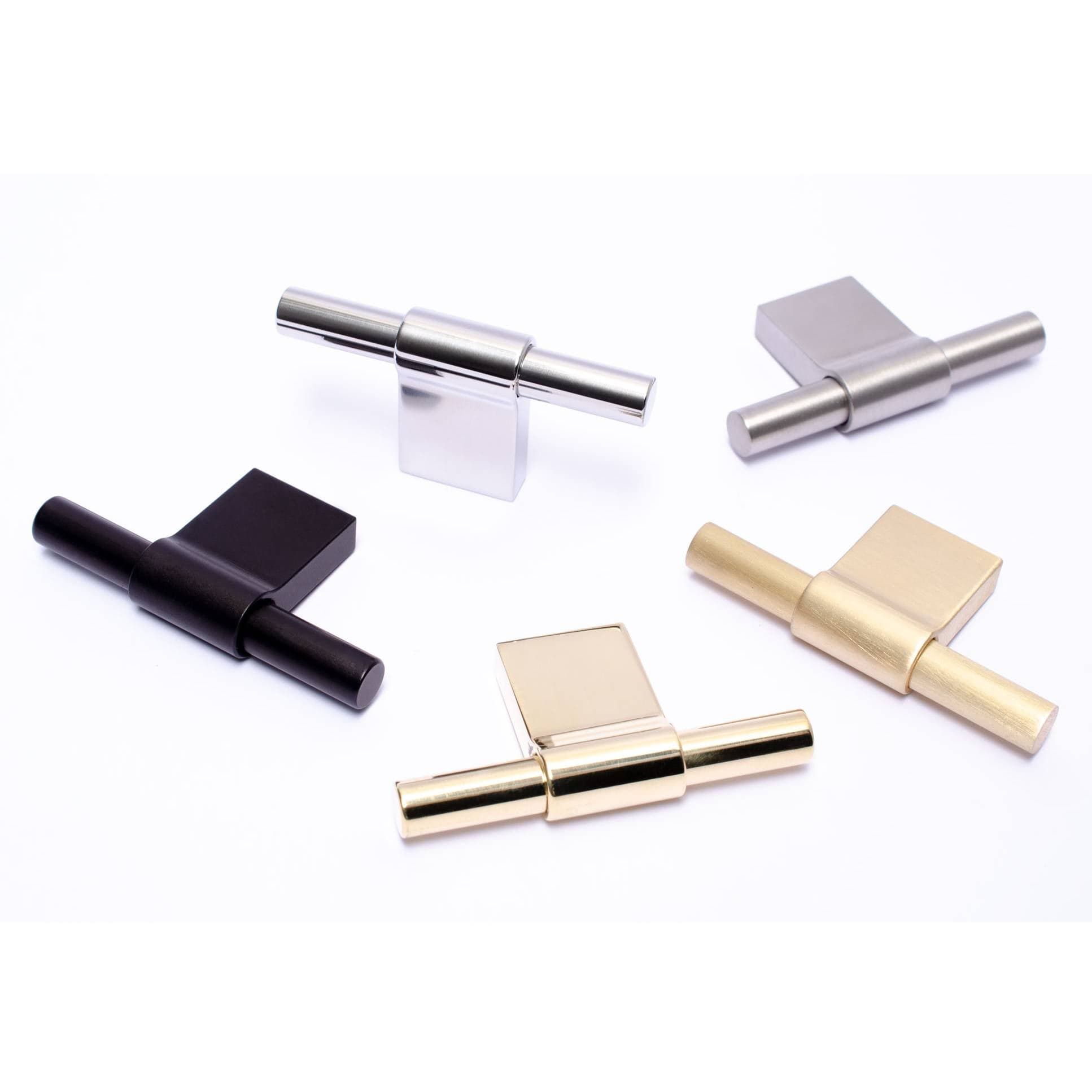 Line Slim T-Bar | Greb/Knop i Poleret Rustfrit Stål L 60 mm (C/C 12 mm) BB Sweden FINICC
