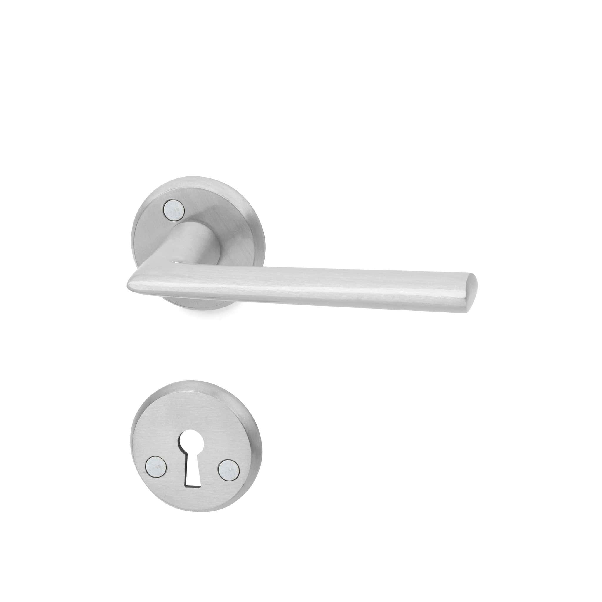 Miami | Dørhåndtag i Børstet Aluminium inkl nøgleskilte L 118 mm (C/C 30 mm) Habo HB-18683 FINICC