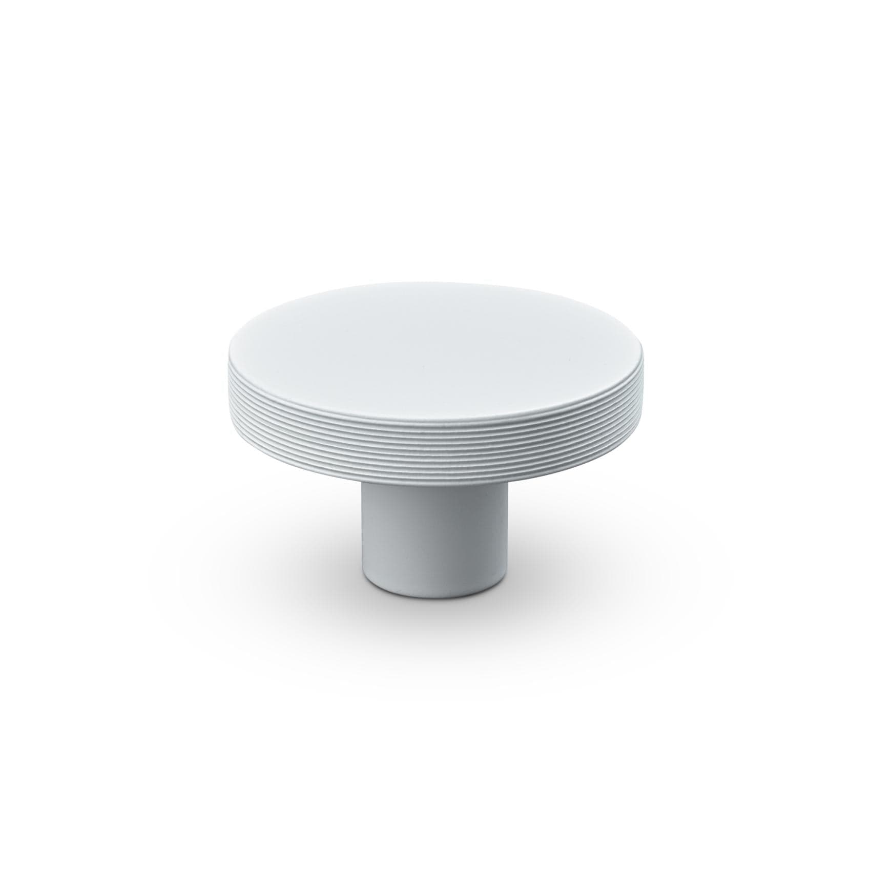 Monza Stripe | Knop i Mat Hvid Ø 42 mm x D 25 mm Theofils FINICC