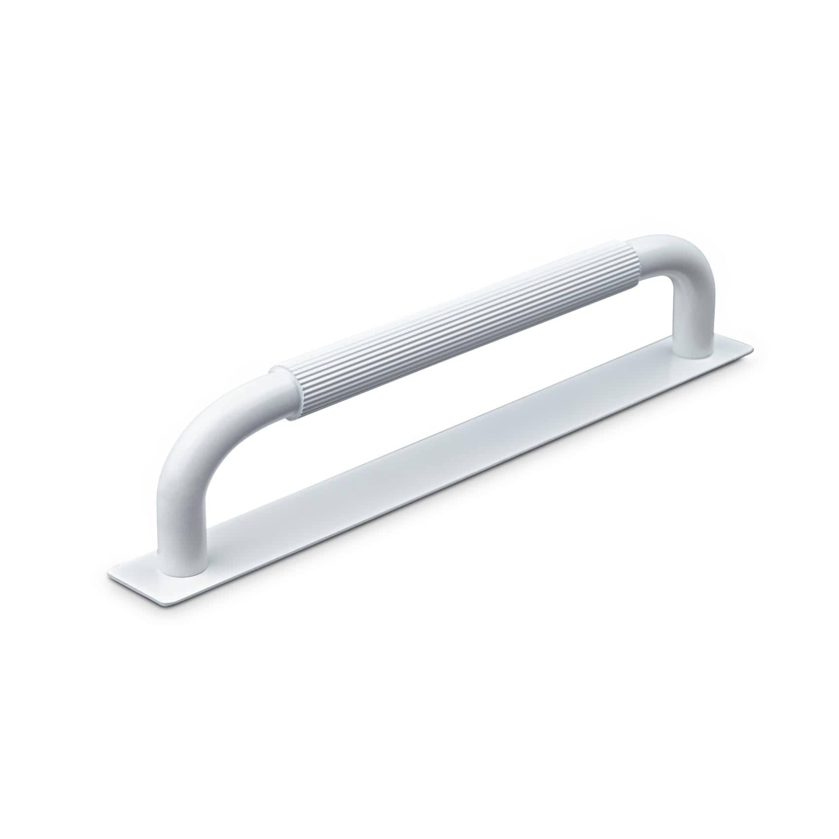Perugia Stripe | Greb i Mat Hvid med bagplade L 170 mm (C/C 160 mm) Theofils FINICC