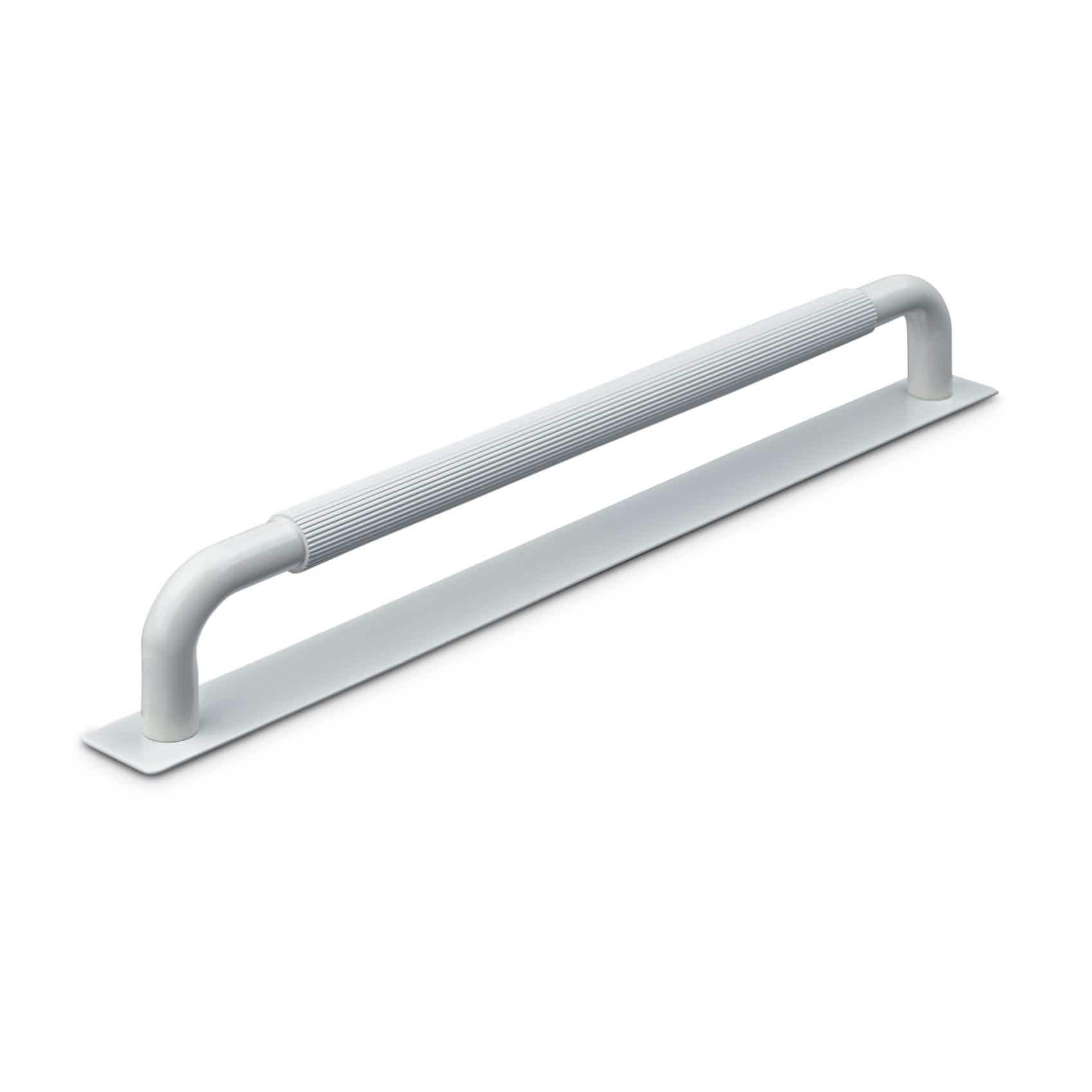 Perugia Stripe | Greb i Mat Hvid med bagplade L 234 mm (C/C 224 mm) Theofils FINICC