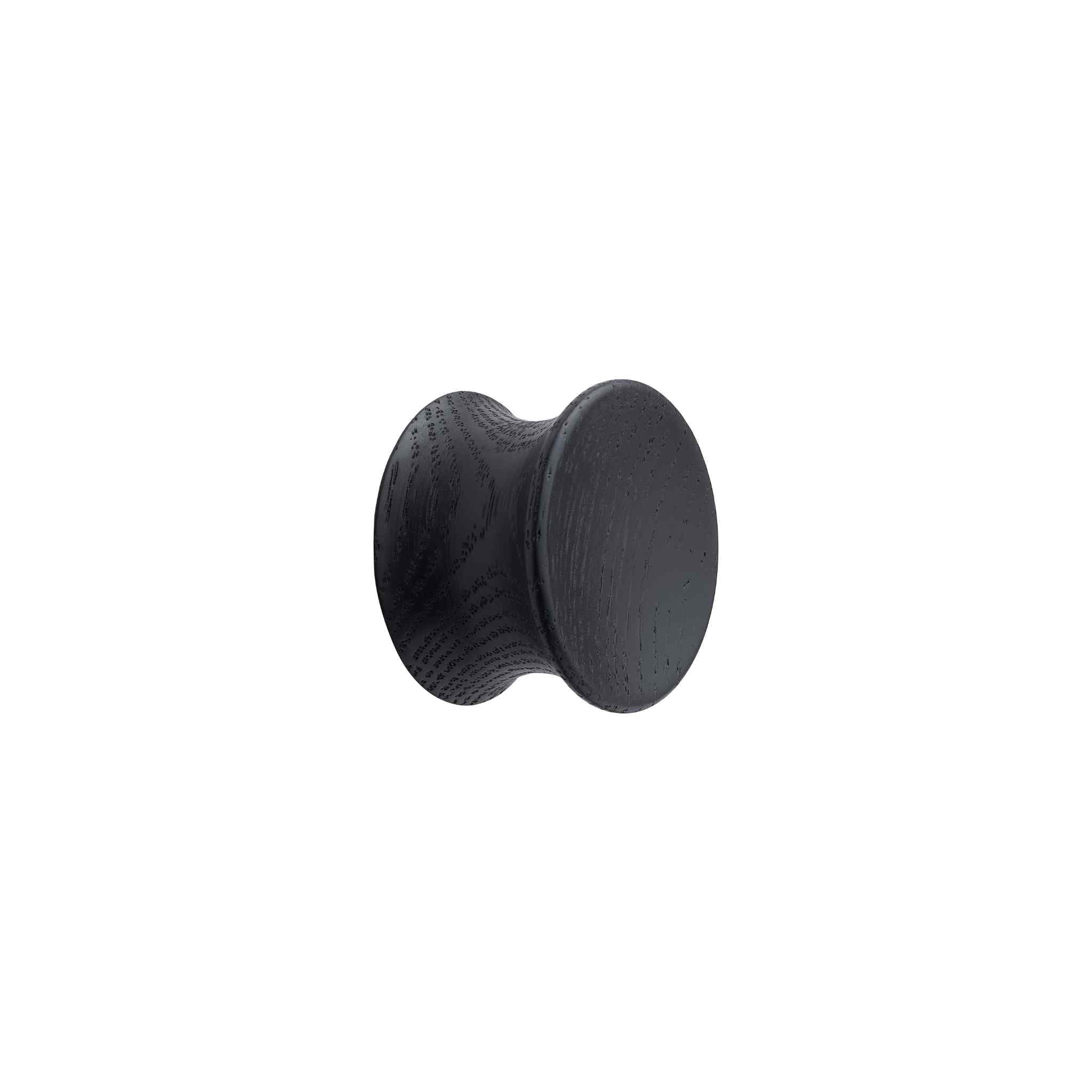 Pulley | Knop i Sortbejdset Ask Ø 45 mm x D 22,5 mm Furnipart FP-103390045-992 FINICC