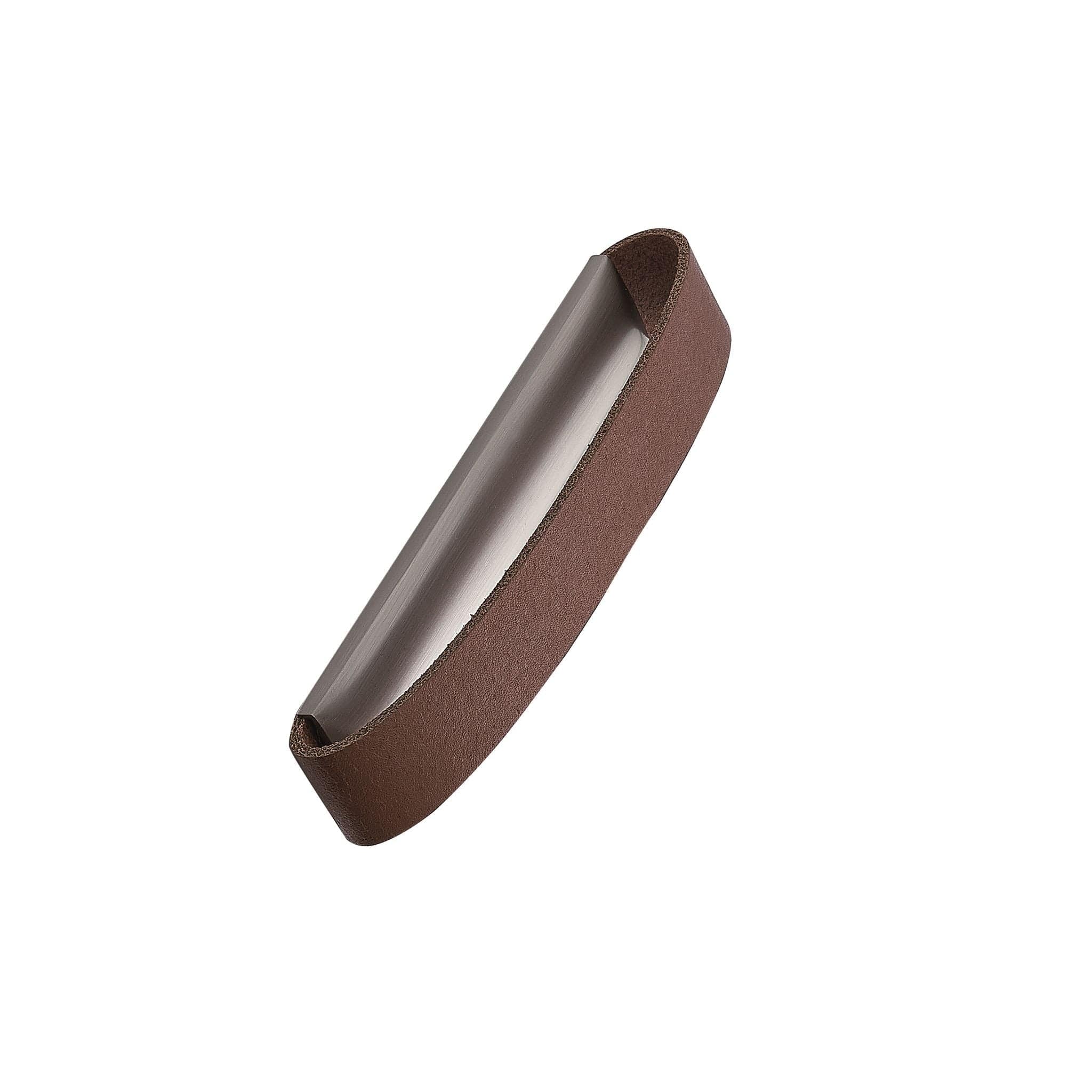 Rollo | Greb i Cognac Læder / Rustfrit Stål Finish L 150 mm (C/C: 96 mm) Furnipart FP-544160096-105/66 FINICC