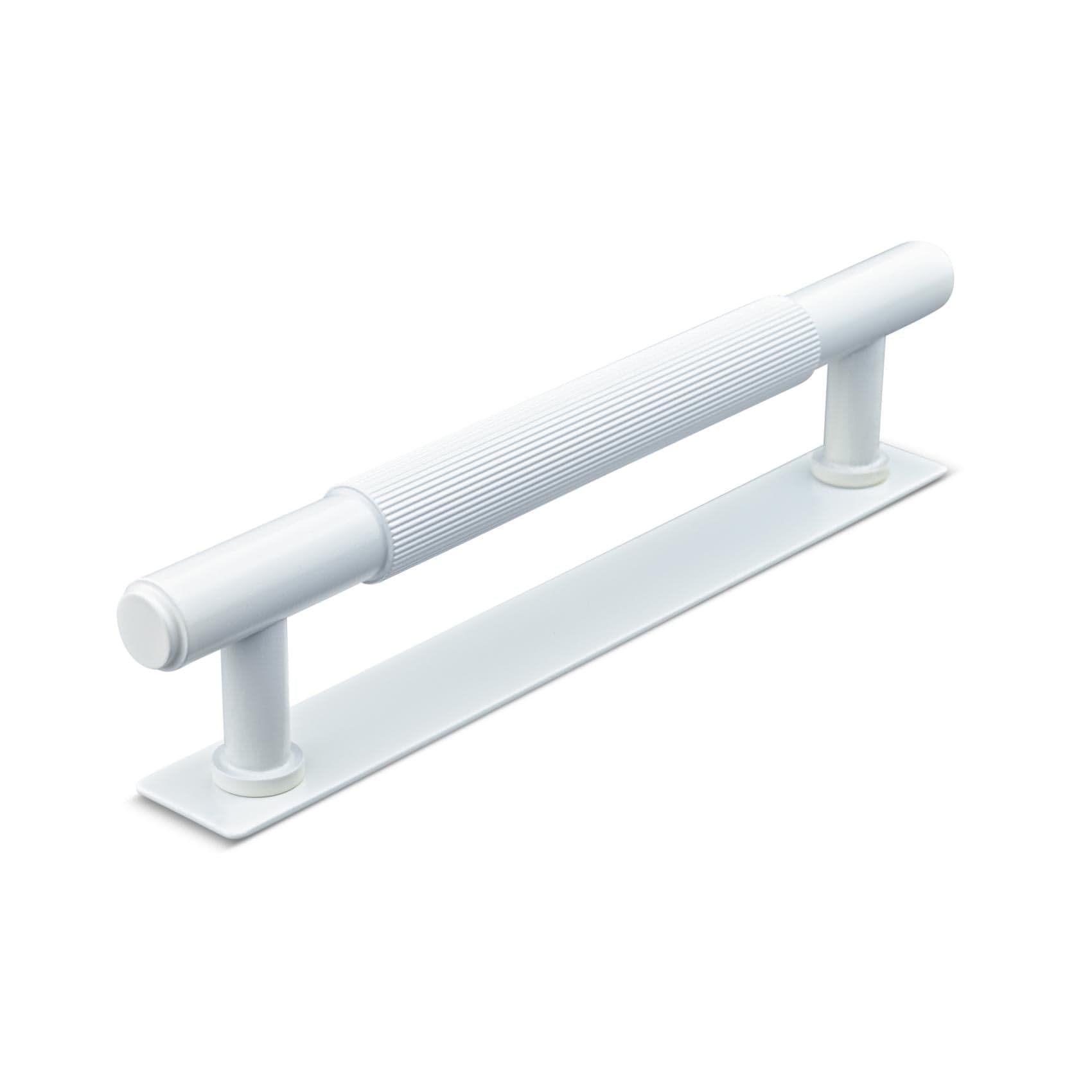 Salo Stripe | Greb i Mat Hvid med bagplade L 165 mm (C/C 128 mm) Theofils FINICC
