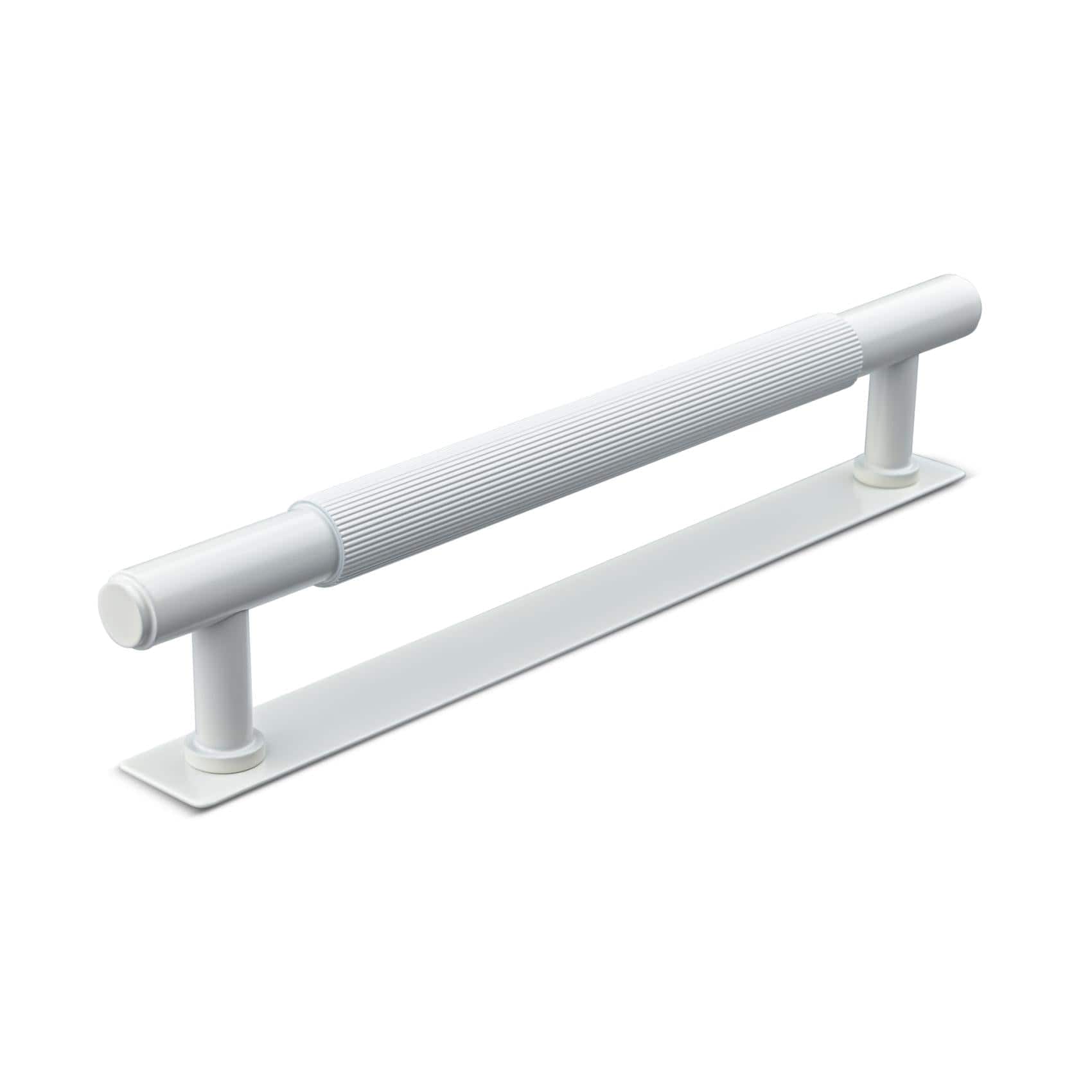 Salo Stripe | Greb i Mat Hvid med bagplade L 197 mm (C/C 160 mm) Theofils FINICC