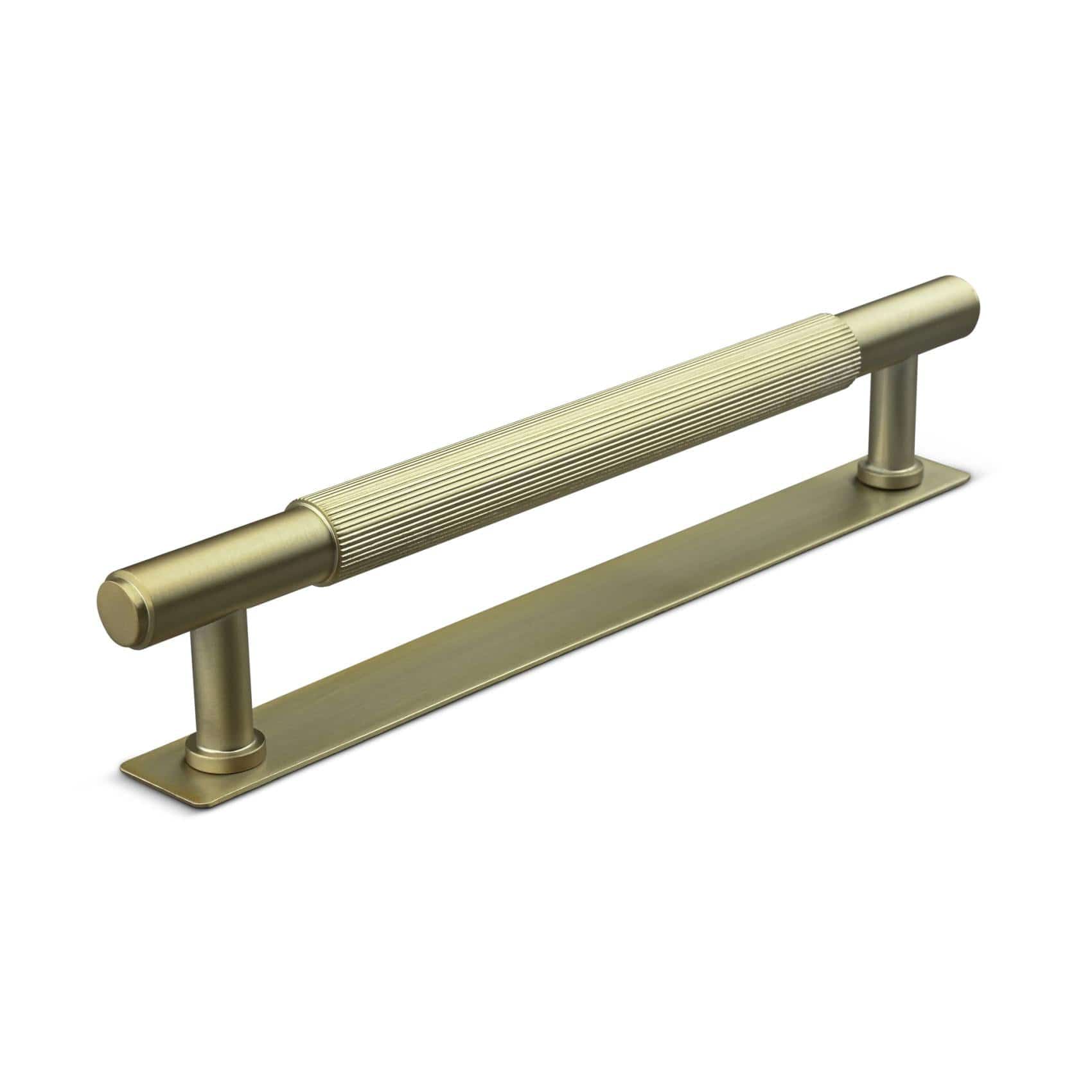Salo Stripe | Greb i Mat Messing med bagplade L 197 mm (C/C 160 mm) Theofils FINICC