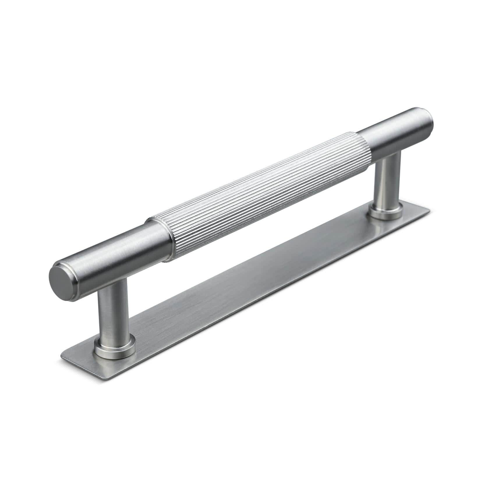 Salo Stripe | Greb i Rustfrit Stål Finish med bagplade L 165 mm (C/C 128 mm) Theofils TF-10200280-BP FINICC